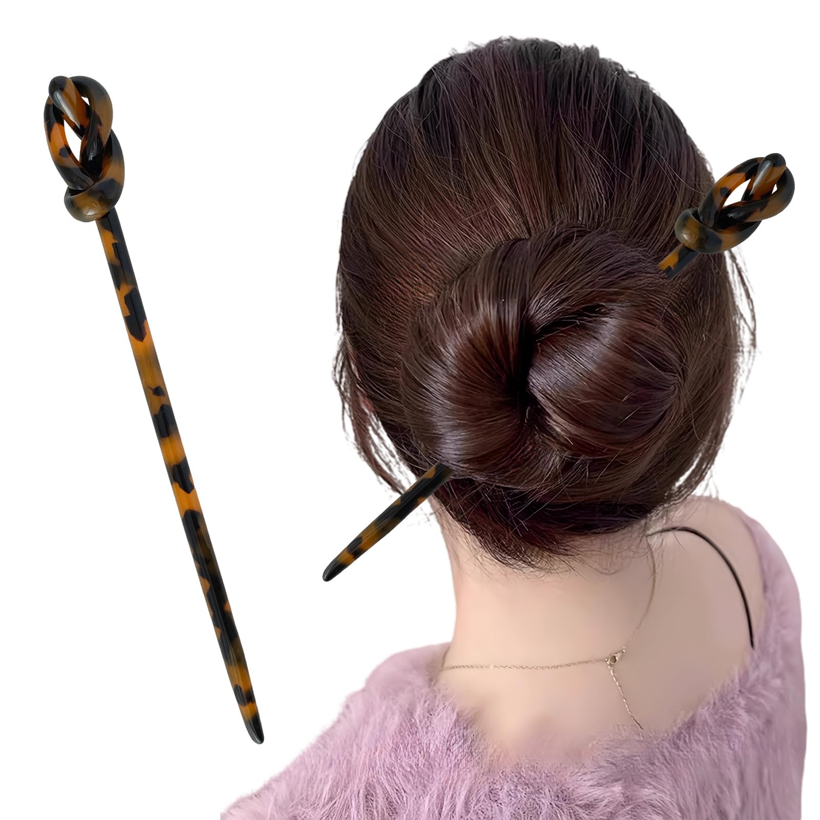 Amazon.com : Acetic Hair Stick,Tortoise Shell Leopard Print 