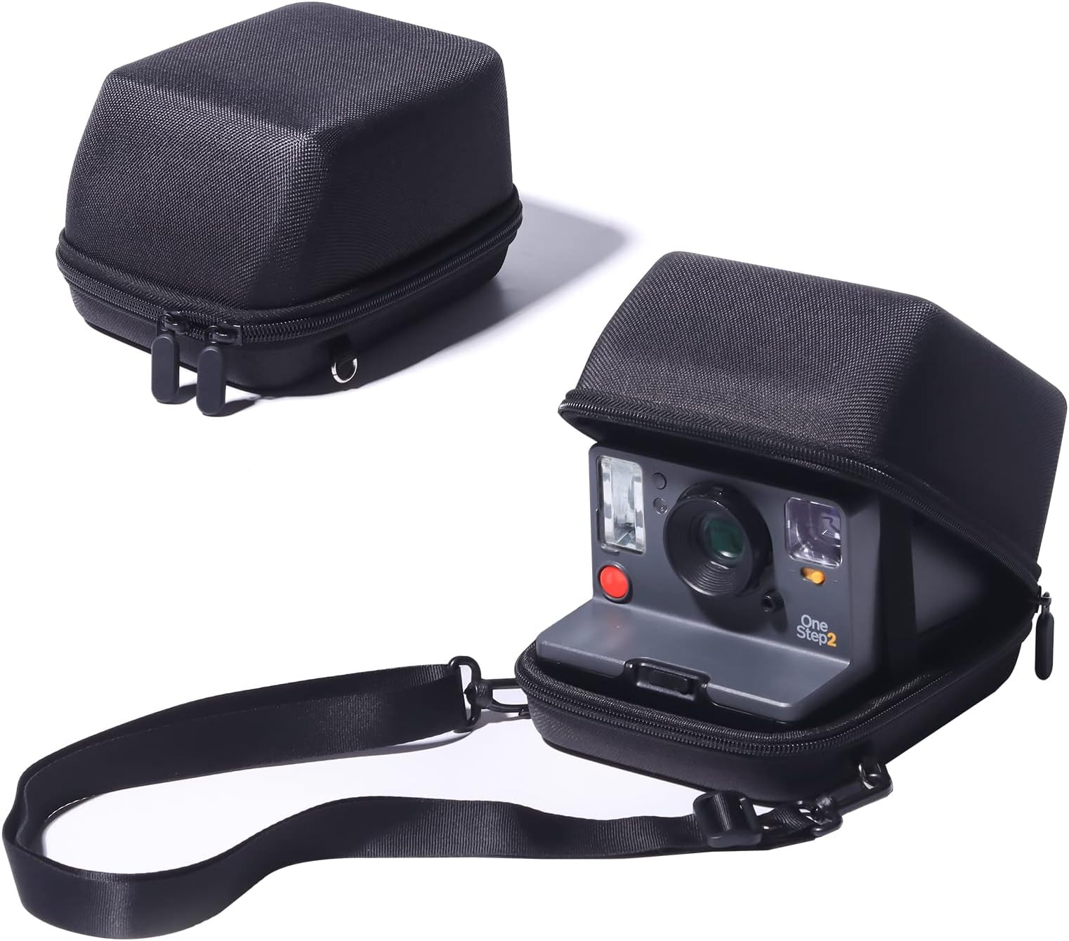 Protective Case for Polaroid Now 2nd/3rd, Now+ Gen 2/3rd, I-Type, OneStep+, Onestep 2, FILP, Instant Film Camera - Hard Shell Camera Case with Adjustable Shoulder Strap (Black) (No Camera)
