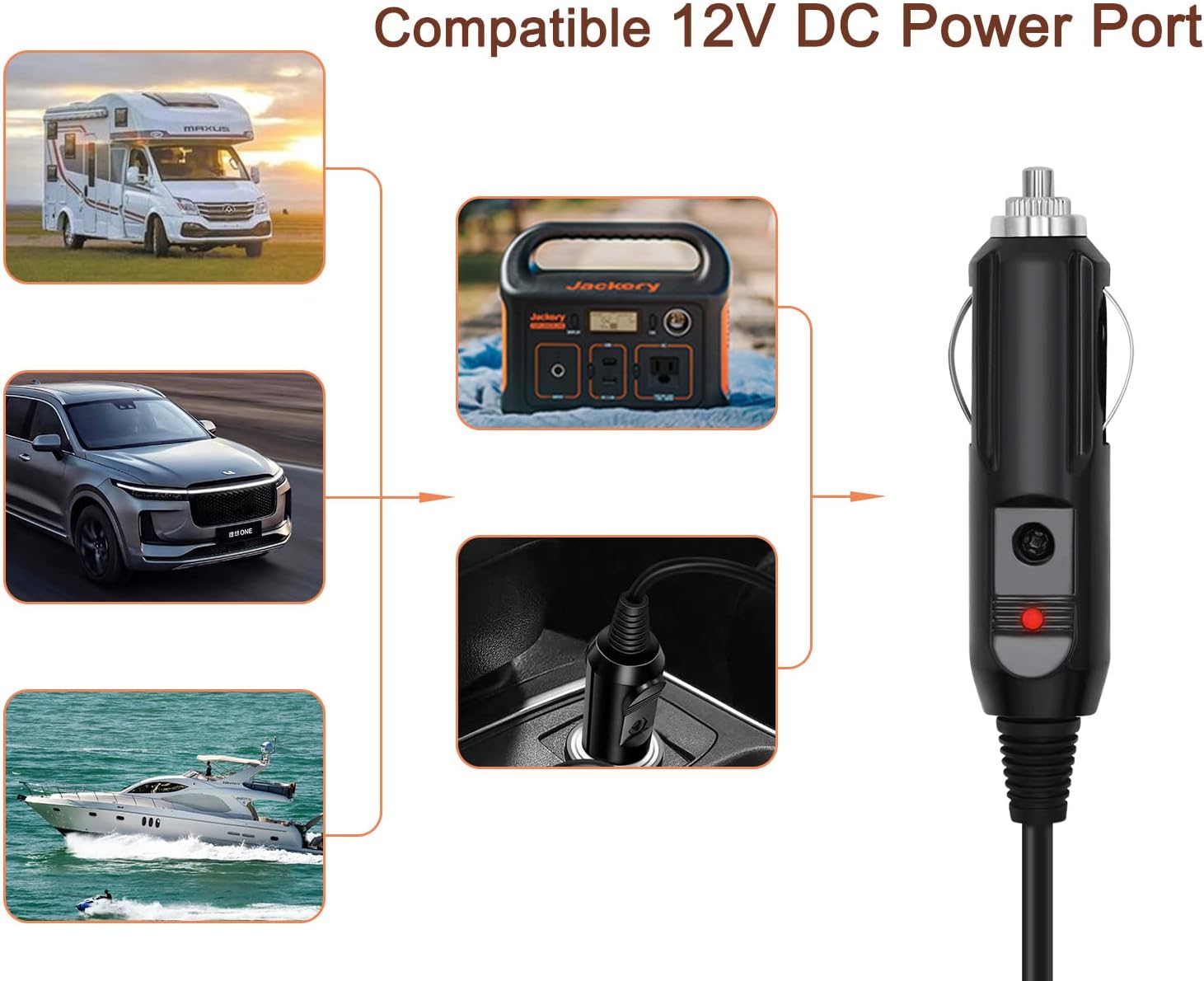 12V Car Charger for Inogen One G2 G3 G4 G5, DC Power Adapter Replace Inogen BA-306 BA-301, 12 Volt Inogen One Accessories Cigarette Lighter Power Supply with Additional Fuses 2-8.3ft