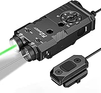 Vista 1 de EZshoot Linterna de rifle de 1600 lúmenes/iluminador IR con láser verde/IR 4 en 1, combo magnético recargable, linterna IR para rifle