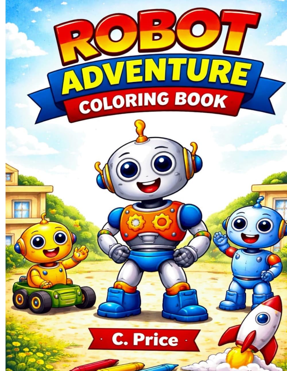 Robot Creation Adventure Coloring Book
