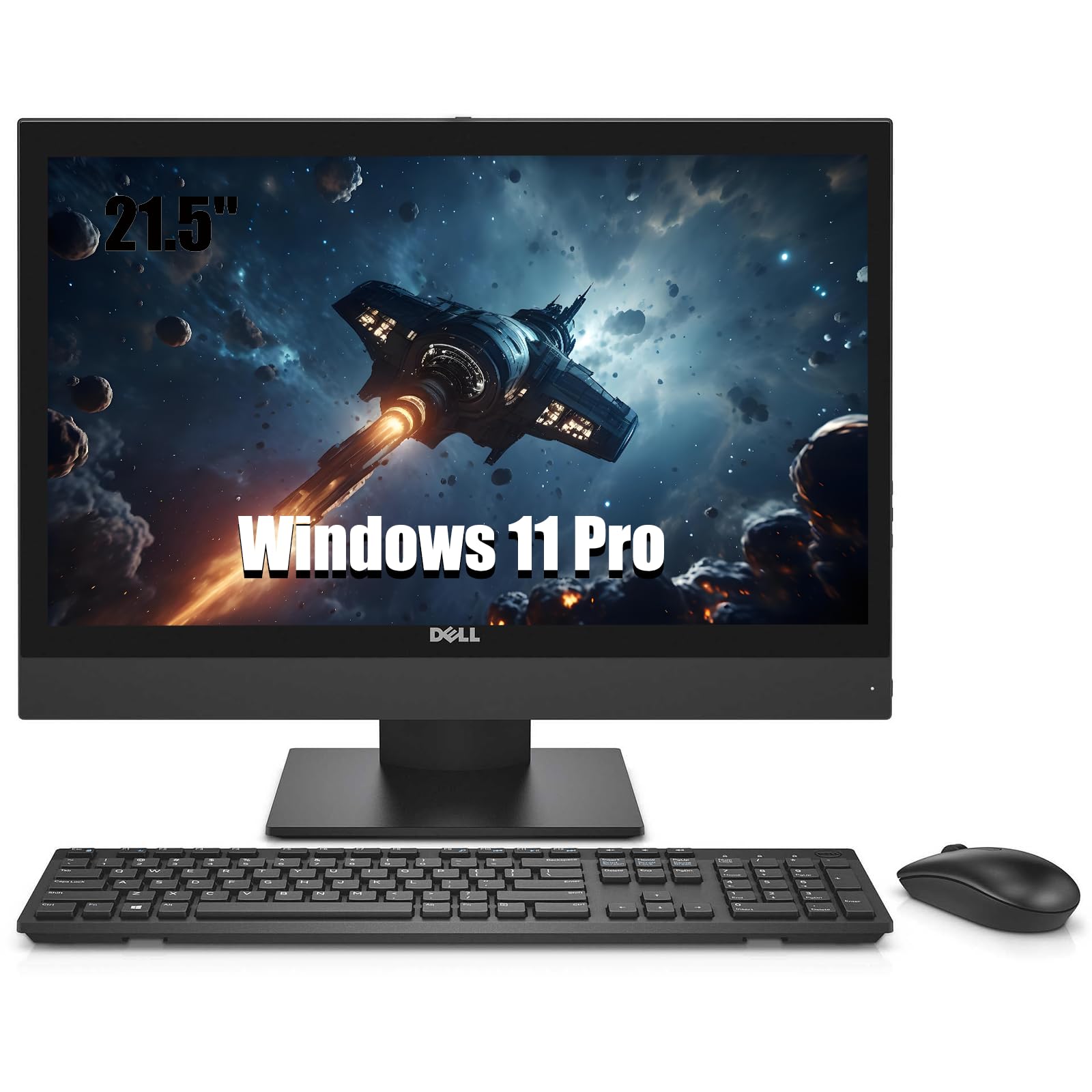 Dell OptiPlex 5250 All-in-One Desktop con schermo da 21,5 pollici, Intel Core i3-7100, 8 GB di RAM, SSD 256 GB, tastiera QWERTY americana, WiFi, Bluetooth, Windows 11 Pro (ricondizionato)