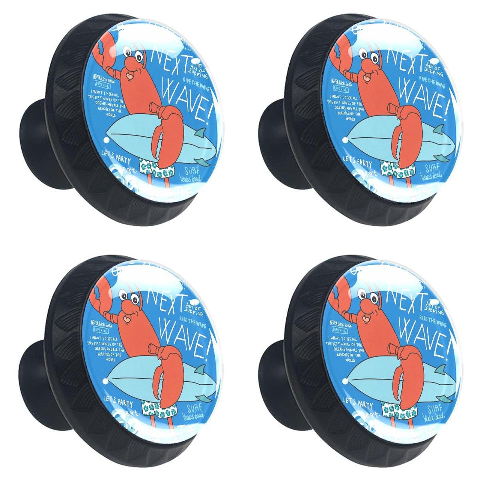 Boutons de tiroir en cristal bleu homard 30mm pour réparer un meuble sans charme