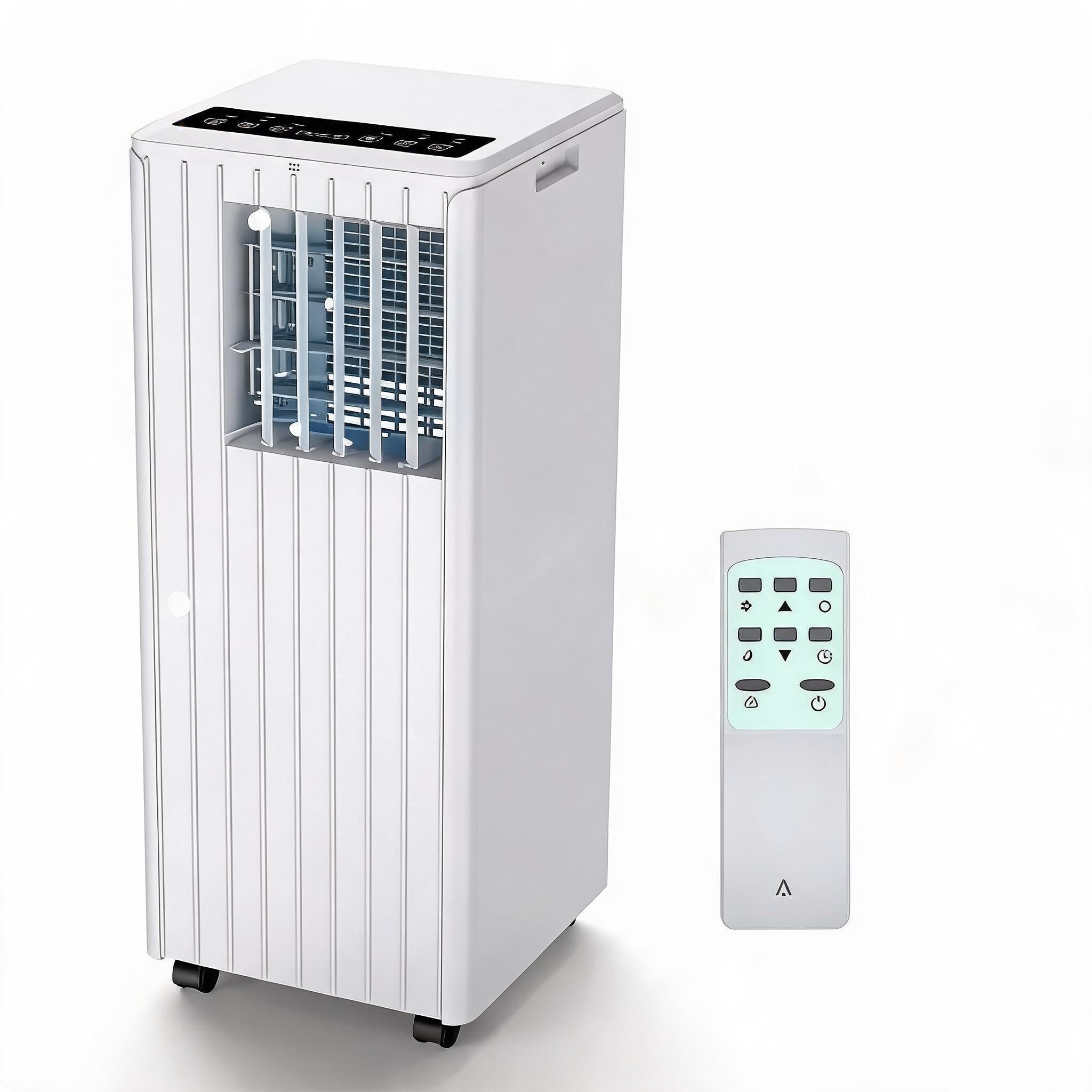 Aptliton Smart Portable Air Conditioner 9000 BTU, Quiet Self-Evaporating 3-in-1 AC Unit with Cooling Dehumidifier Fan, for Bedroom Home Office Up to 37 M², Remote Control & Timer