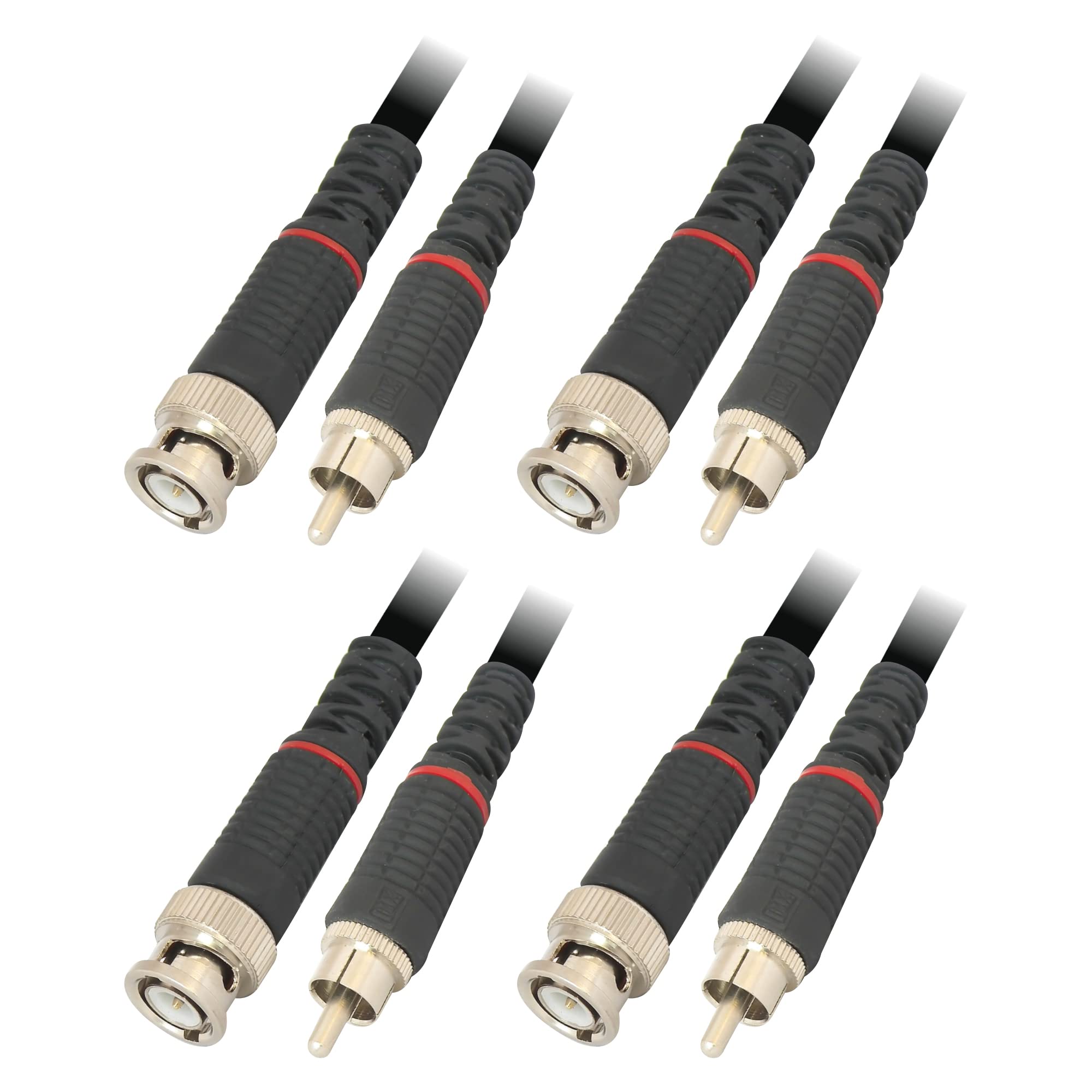 MX BNC PLUG TO RCA PLUG CORD DELUXE (PACKOF4)