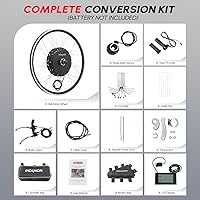 Vista 5 de PEXMOR Kit de conversión de bicicleta eléctrica, kit de conversión de bicicleta eléctrica de 36 V, 750 W, 24 pulgadas20 pulgadas, rueda delantera