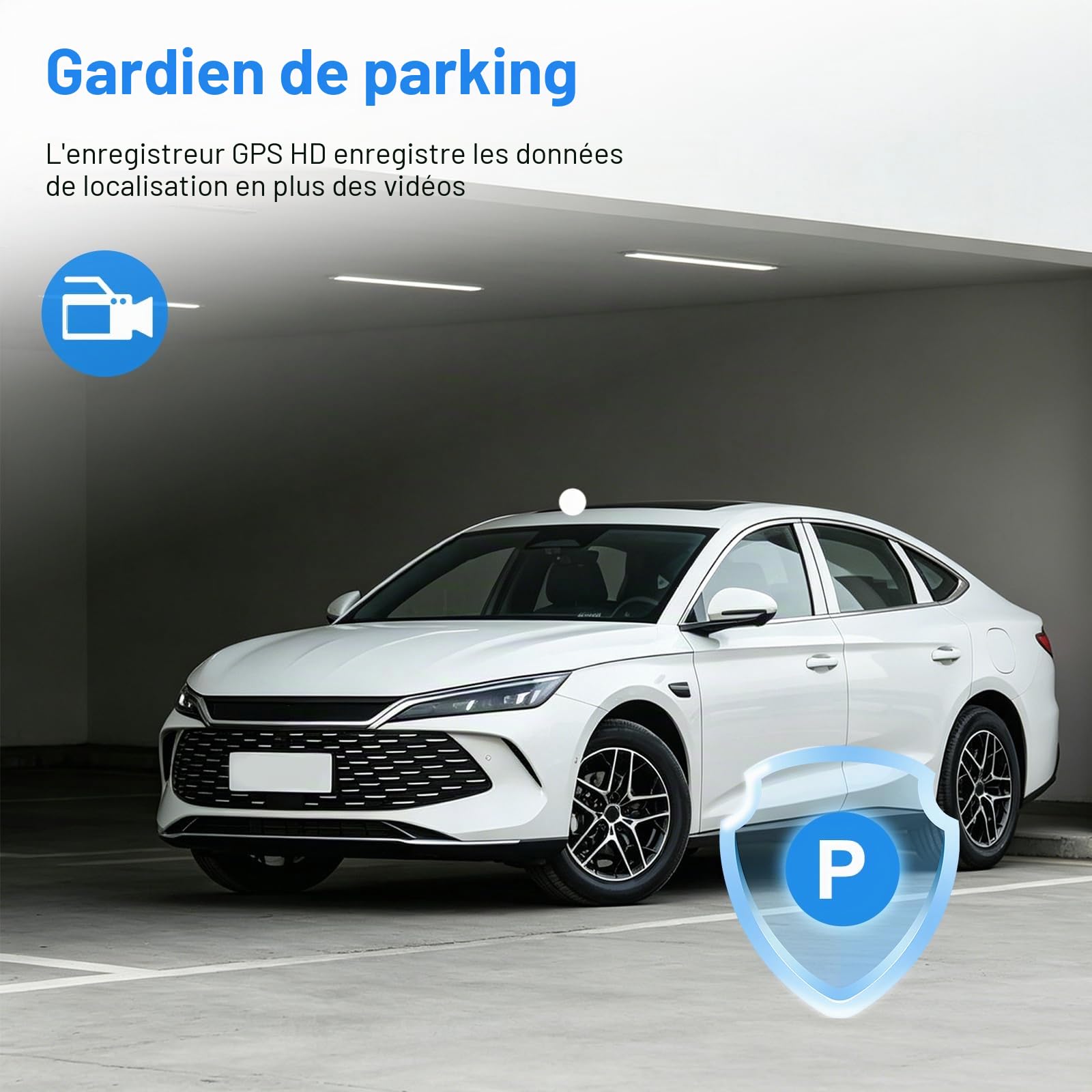 Caméra de tableau de bord pour partie avant, 12 V pour voiture, enregistreur GPS pour BYD Song PLUS DM-I Seal Act 3 Atto 3 pour Tang pour Han pour Qin HCHQ-3776940 EL-3776900 EQEB-3776900 Caméra de