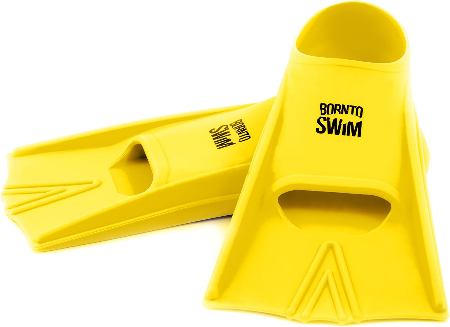 BornToSwim Children's Silicone Flippers Short Training Fins Size 27-29