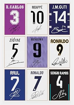 Madrid Legends Gift Ronaldo Signed A4 Print Display Madrid Gifts For Boys Digitally Reproduced Signature Madrid Gifts For Men Framed