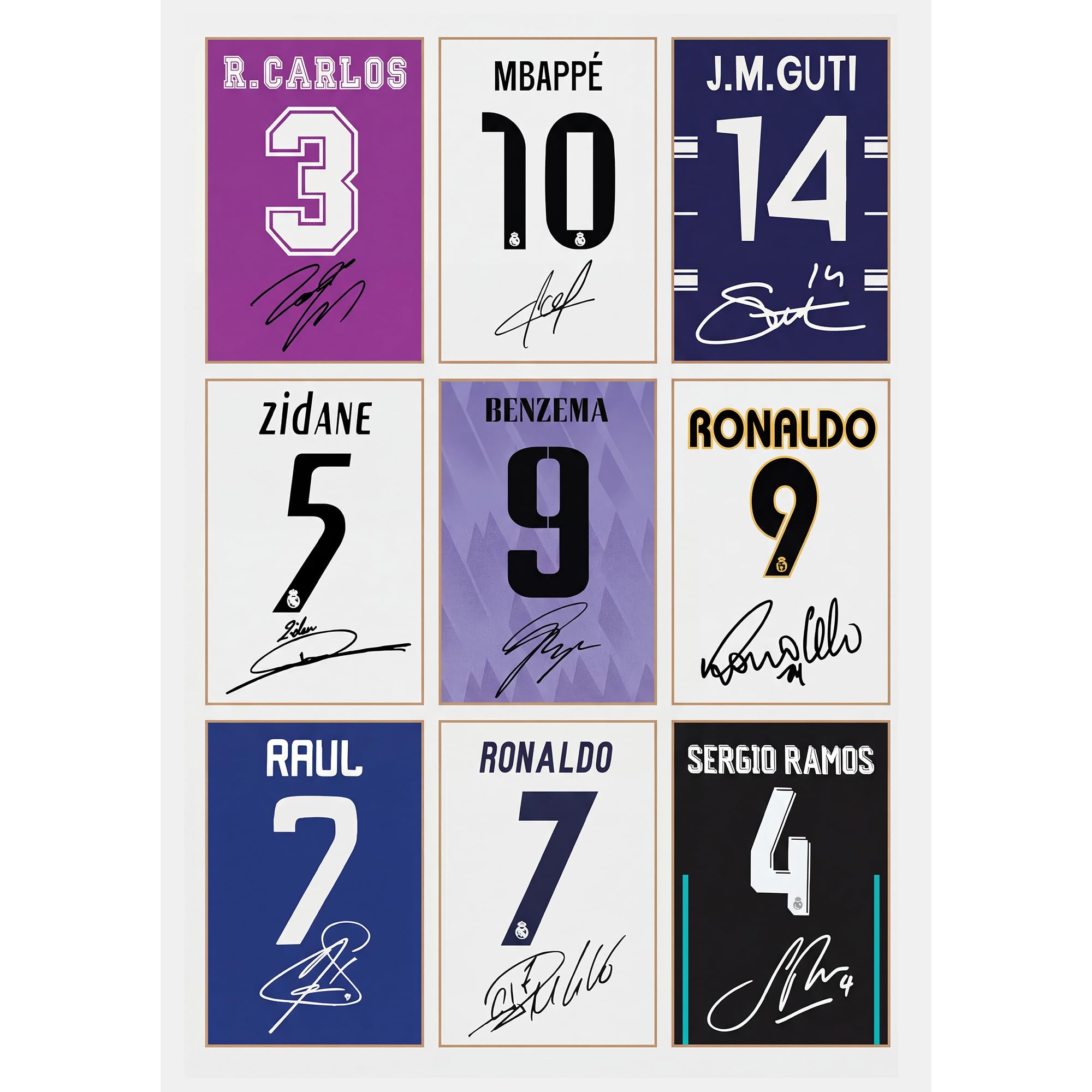 Madrid Legends Gift Ronaldo Signed A4 Print Display Madrid Gifts For Boys Digitally Reproduced Signature Madrid Gifts For Men (Unframed)