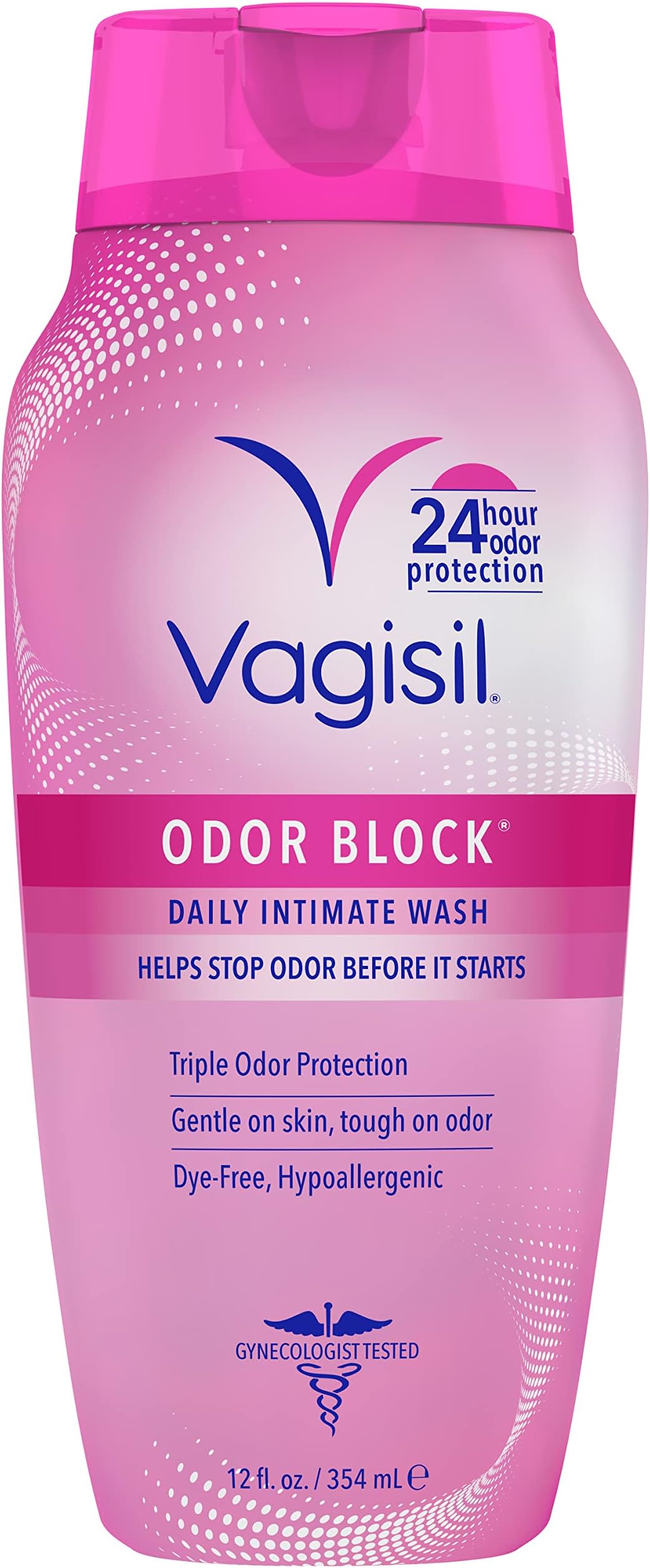 Feminine Wash for Intimate Area Hygiene, Odor Block, Gynecologist Tested, Hypoallergenic, 12 oz, (Pack of 1)