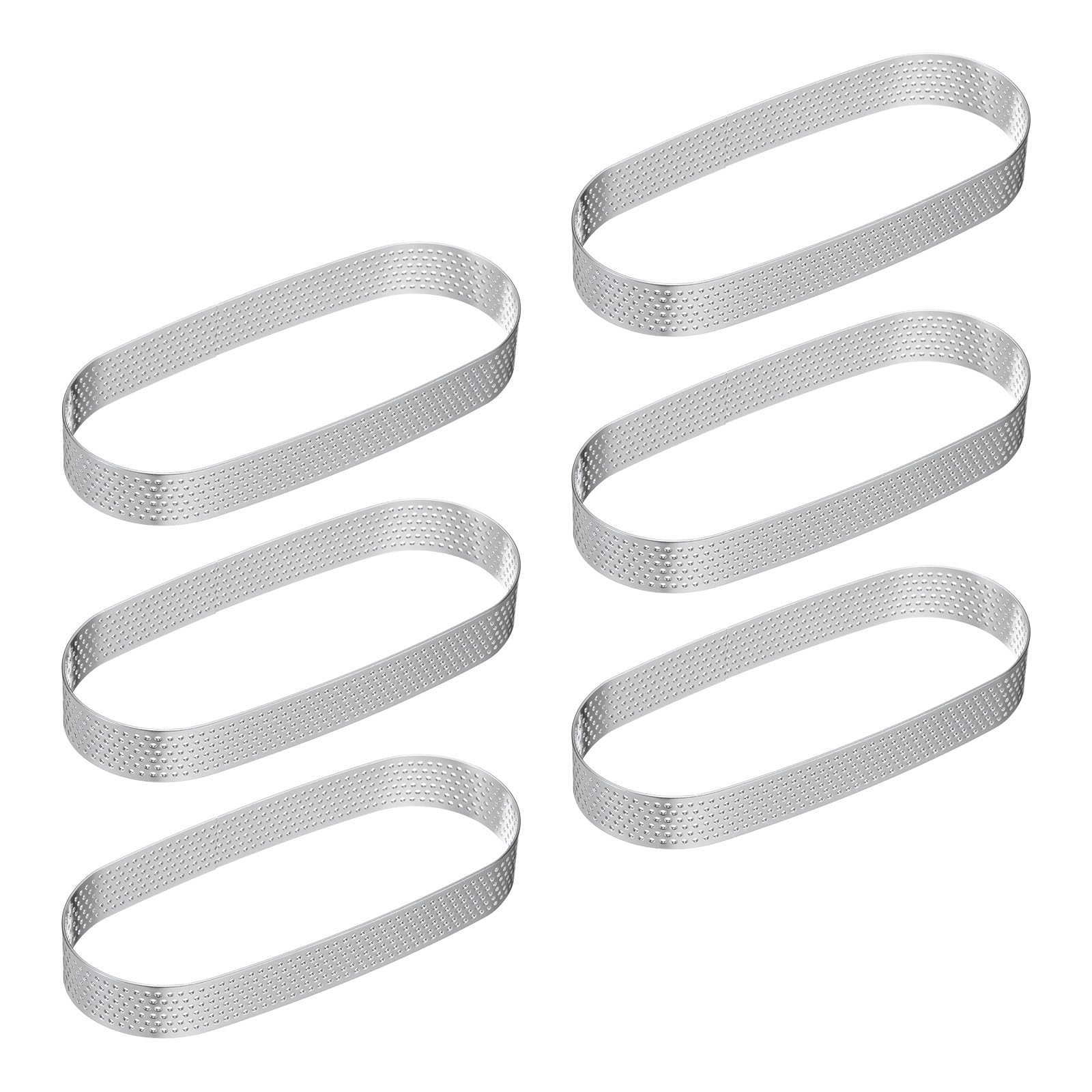 Aros de mousse uxcell perforados de acero inoxidable para un desmolde fácil y limpio