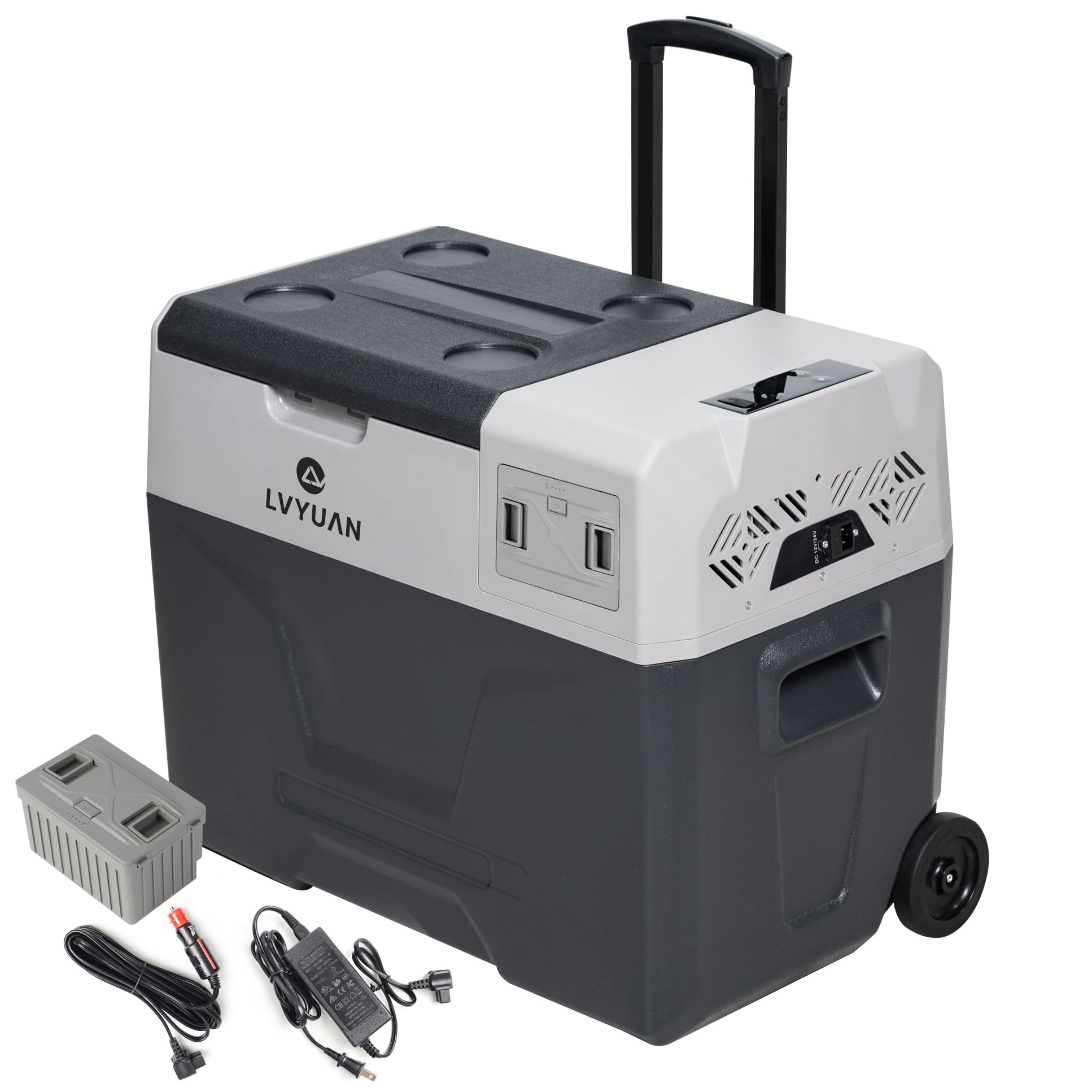 【新品】Lvyuan 40L 車載冷蔵庫 ⚠️セット販売宣伝あり⚠️ LVYUAN 40Lポータブル冷蔵庫 - LVYUAN（リョクエン）公式ショップ