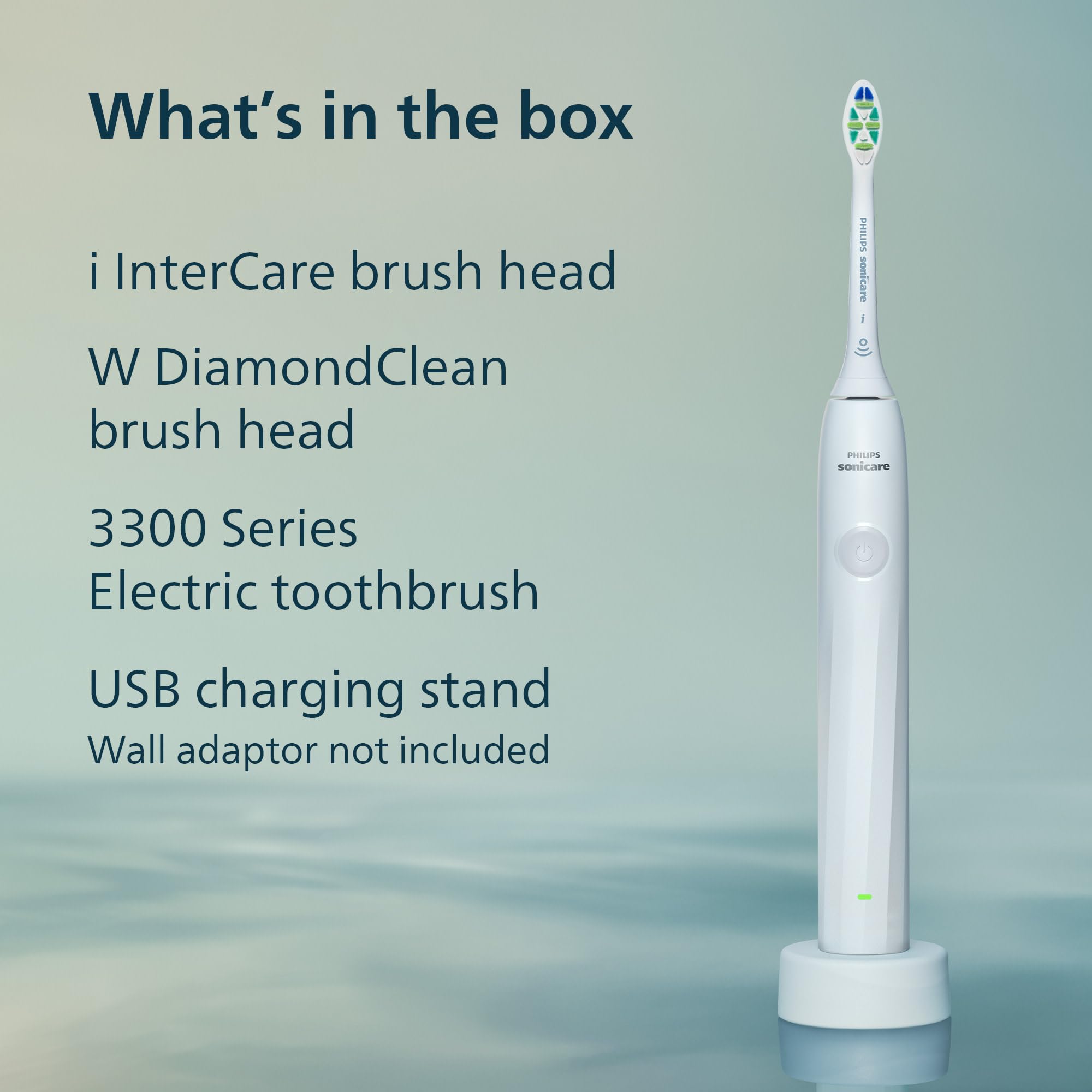 Philips Sonicare Brosse à dents électrique série 3300 – Brosse à dents sonique avec 2 niveaux d'intensité, fonction EasyStart, SmarTimer et QuadPacer, autonomie de 14 jours, blanc, modèle HX4022/91