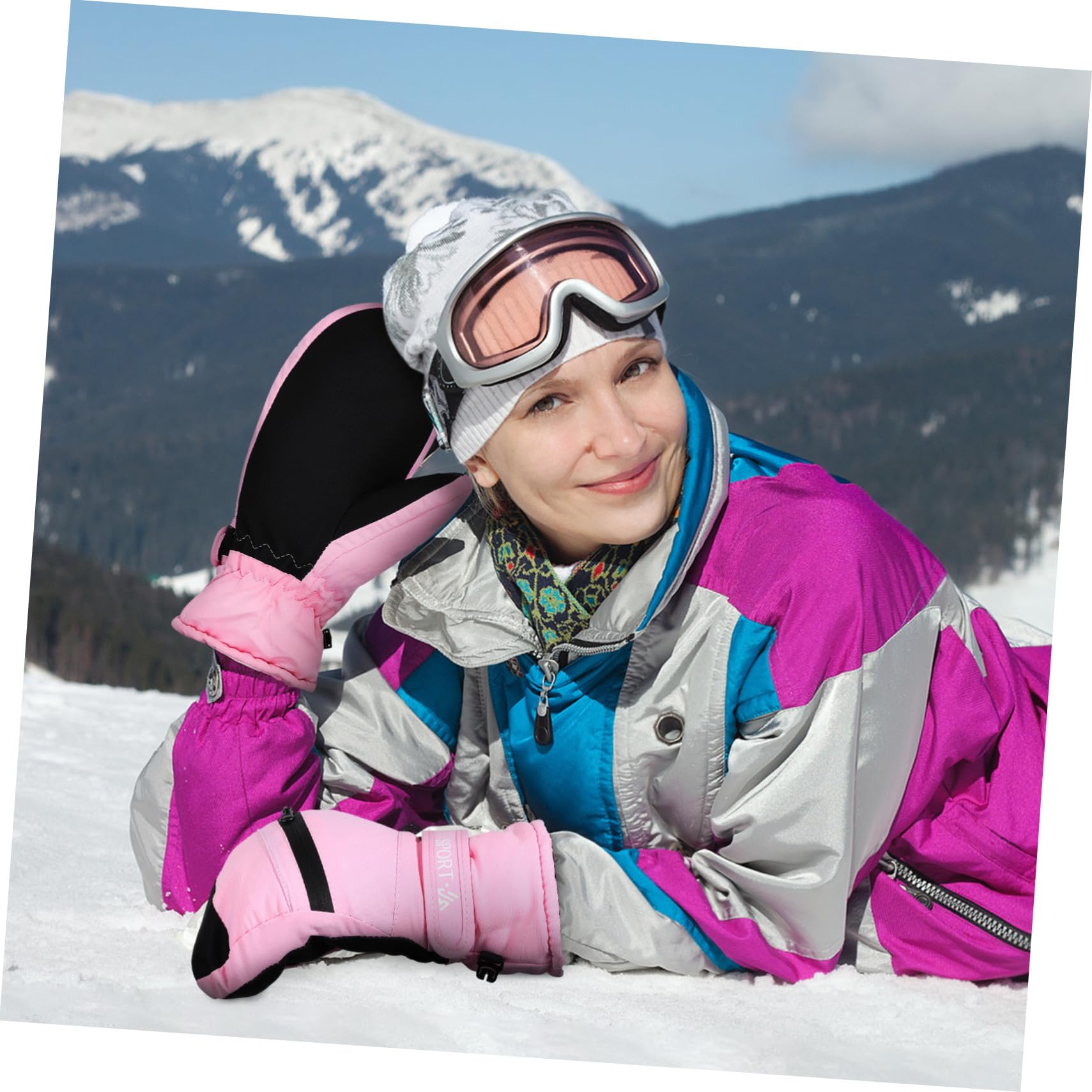 Toyvian Guantes de Invierno para Mujer Impermeables y Térmicos Guantes Cálidos para Actividades Compatibles con Pantalla Táctil Talla para Esquí Snowboard de Perros y Running