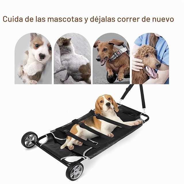 Foto 6 de 8 de Camilla for perros, carrito de transporte de primeros auxilios for mascotas