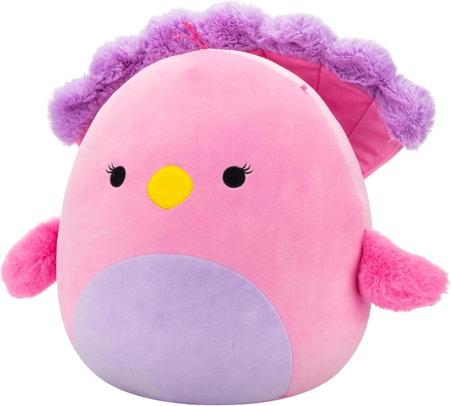 Squishmallows Original 14in Sweetpea The Pink and Purple Peacock – Official Jazwares Plush (Large) - Image 2