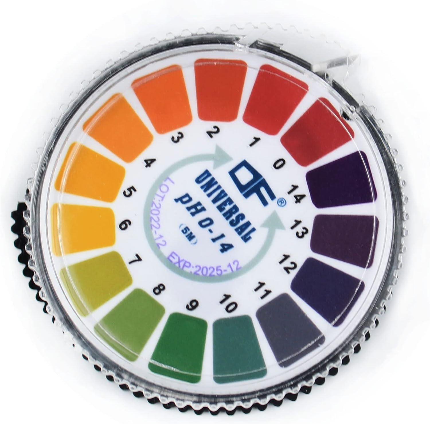 1 roll pH strips, pH test strips, litmus paper test strips pH, Universal Indicator Test Paper, 0-14 Test Indicator, 5 m/roll, for Soil, Water, Saliva, Cosmetic, Diet