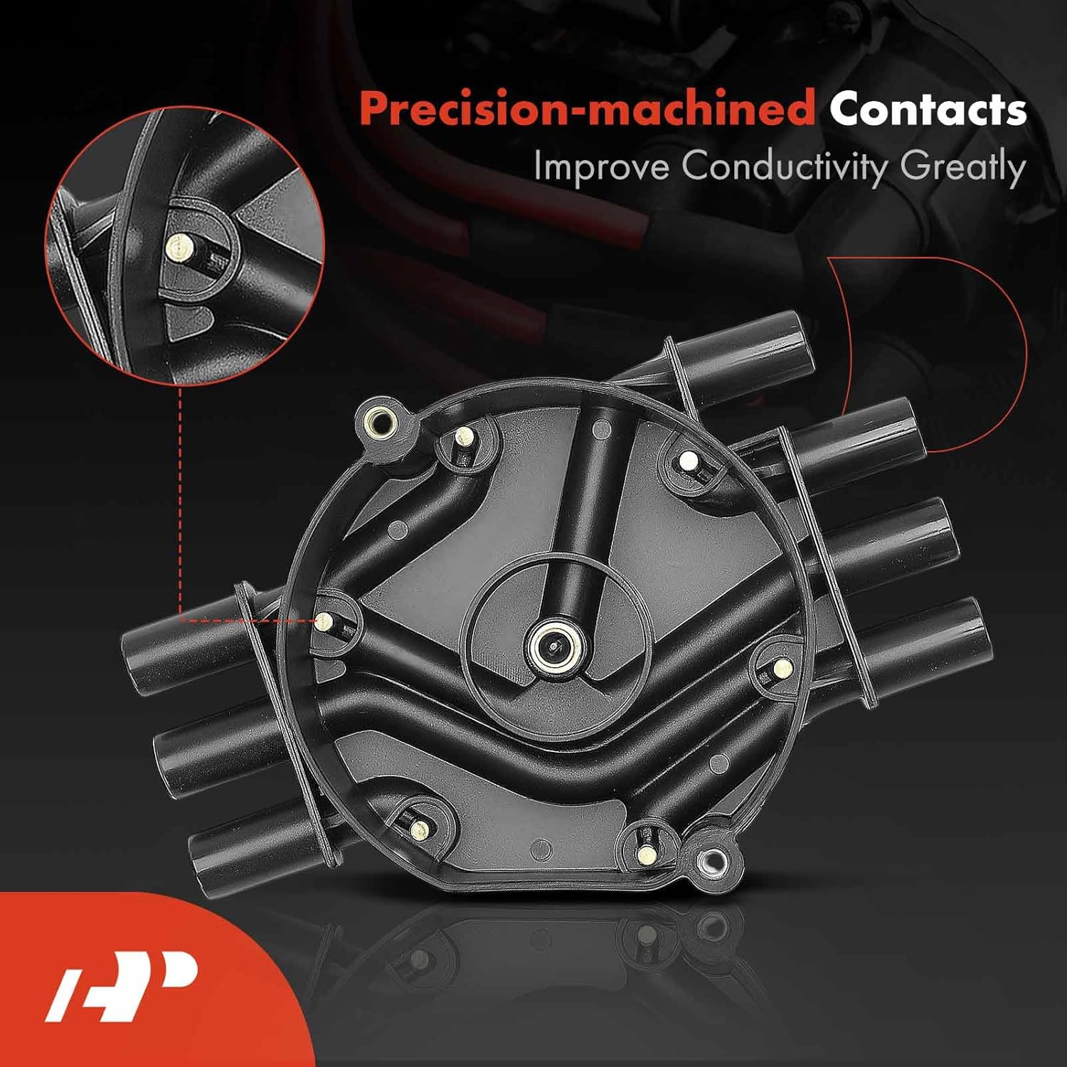 A-Premium Ignition Distributor Cap Compatible with Chevrolet Silverado 1500 Classic 2007, Blazer 1995-2005, Express 1500 1996-2007, Express 2500 1996-2005 & GMC Sierra 1500 Classic, Savana 1500 2500