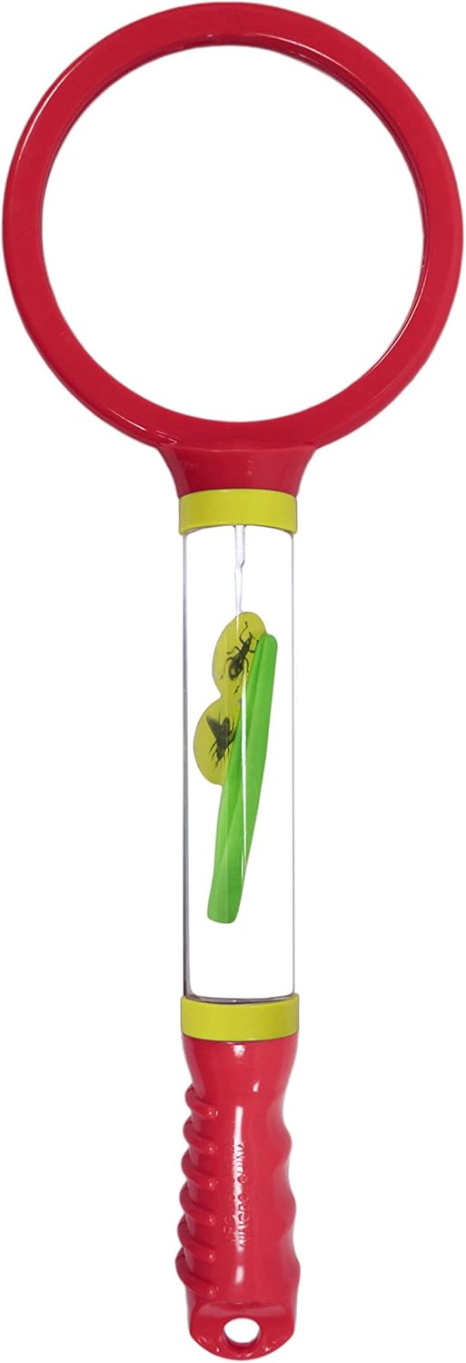 Children's Magnifying Glasses! Educational Kit for Your Little Explorer - Perfect for Classes, Feild Trips, Hikes or Playing Outside! (Set of 3 Red Purple and Yellow)