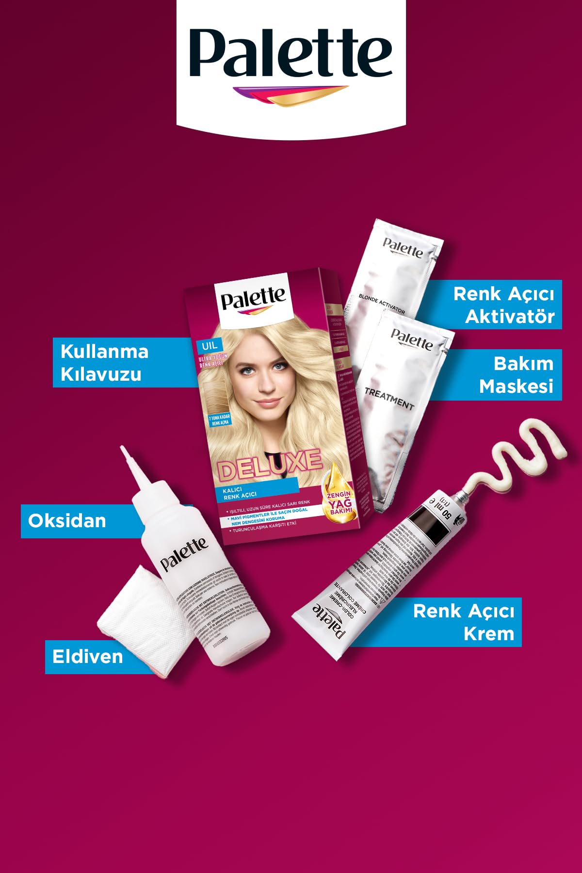 Palette Deluxe Saç Boyası Uil Ultra Yoğun Renk Açıcı Saç Boyası