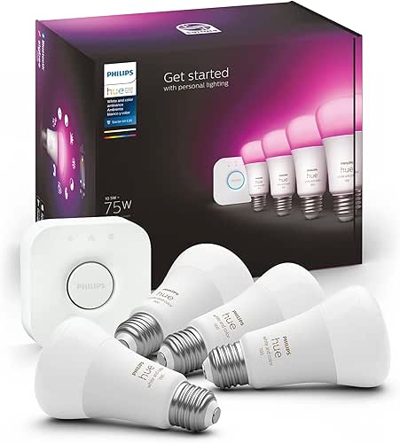 Philips Hue Smart Light Starter Kit - Includes (1) Bridge