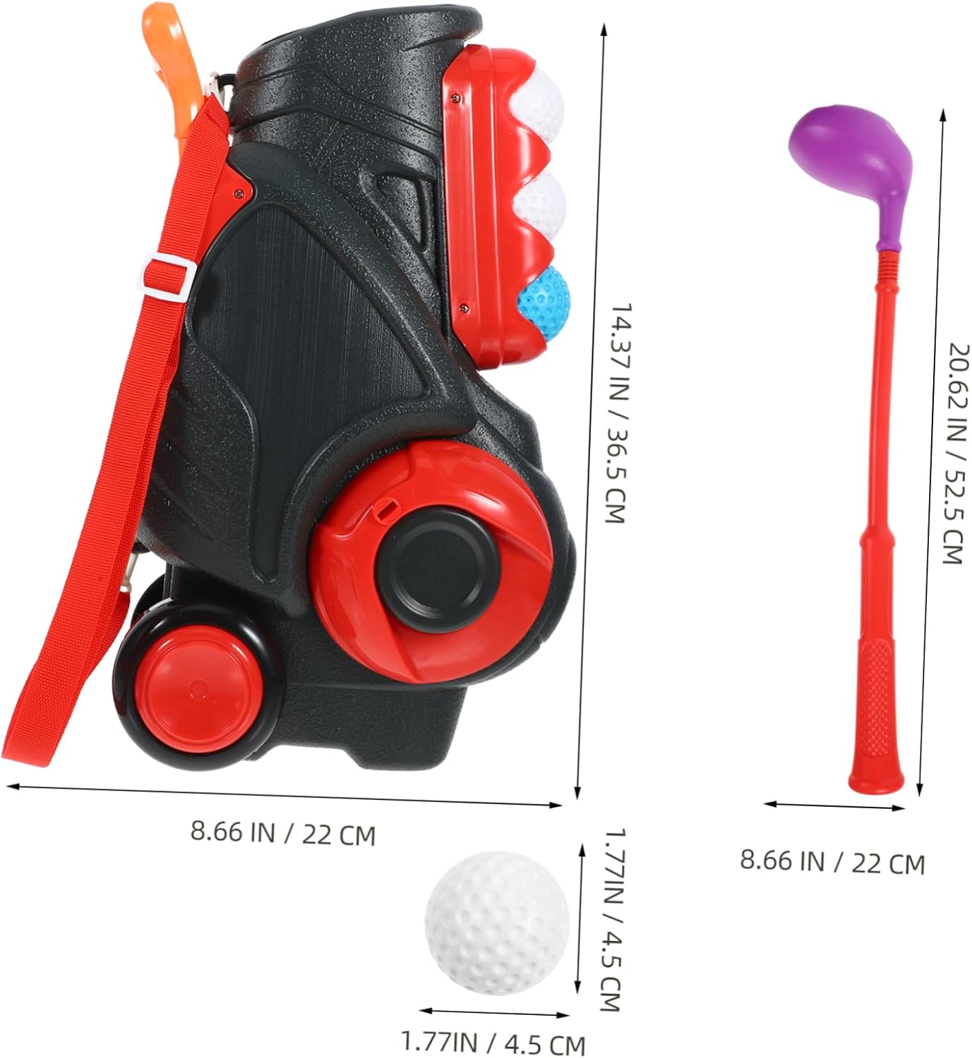 1set Boys and Toy Toddlers Lightweight Golf Indoor and Outdoor Sports Game Fun Parent-boy Girl Activities Portable Equipment for and