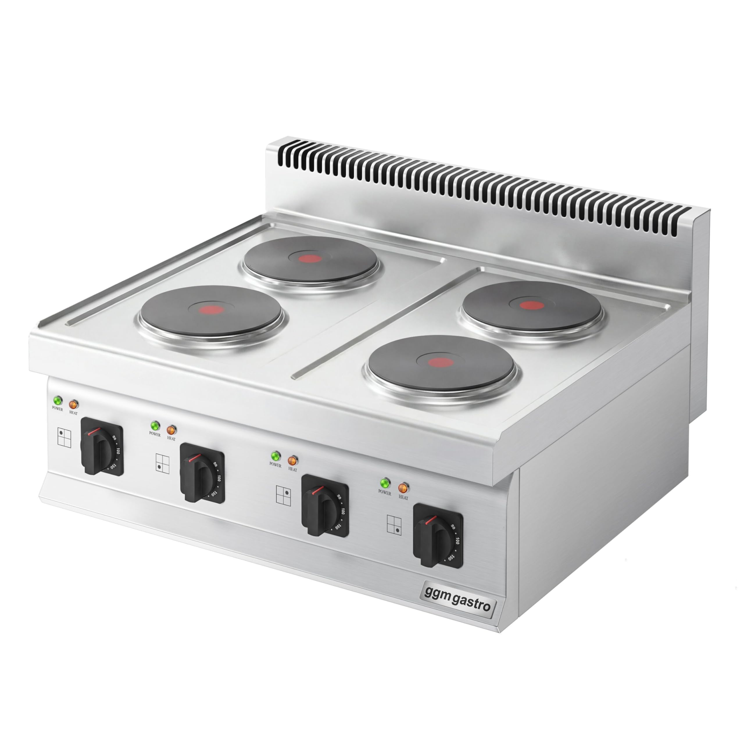 GGM Gastro | EHK66-E | Elektroherd - 8 kW - 4 Platten Rund
