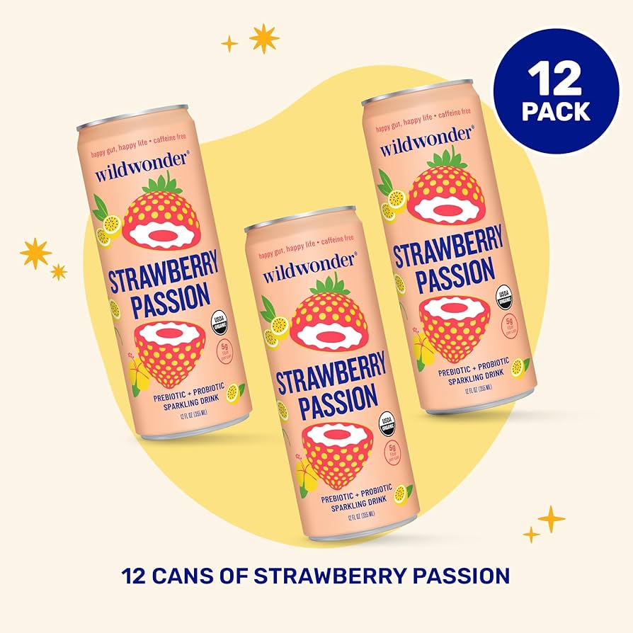 Amazon.com : wildwonder Sparkling Probiotic Drink 12pk, For