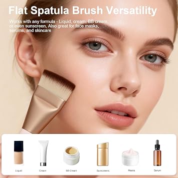 Flat Foundation Brush, Korean Spatula Foundation Brush