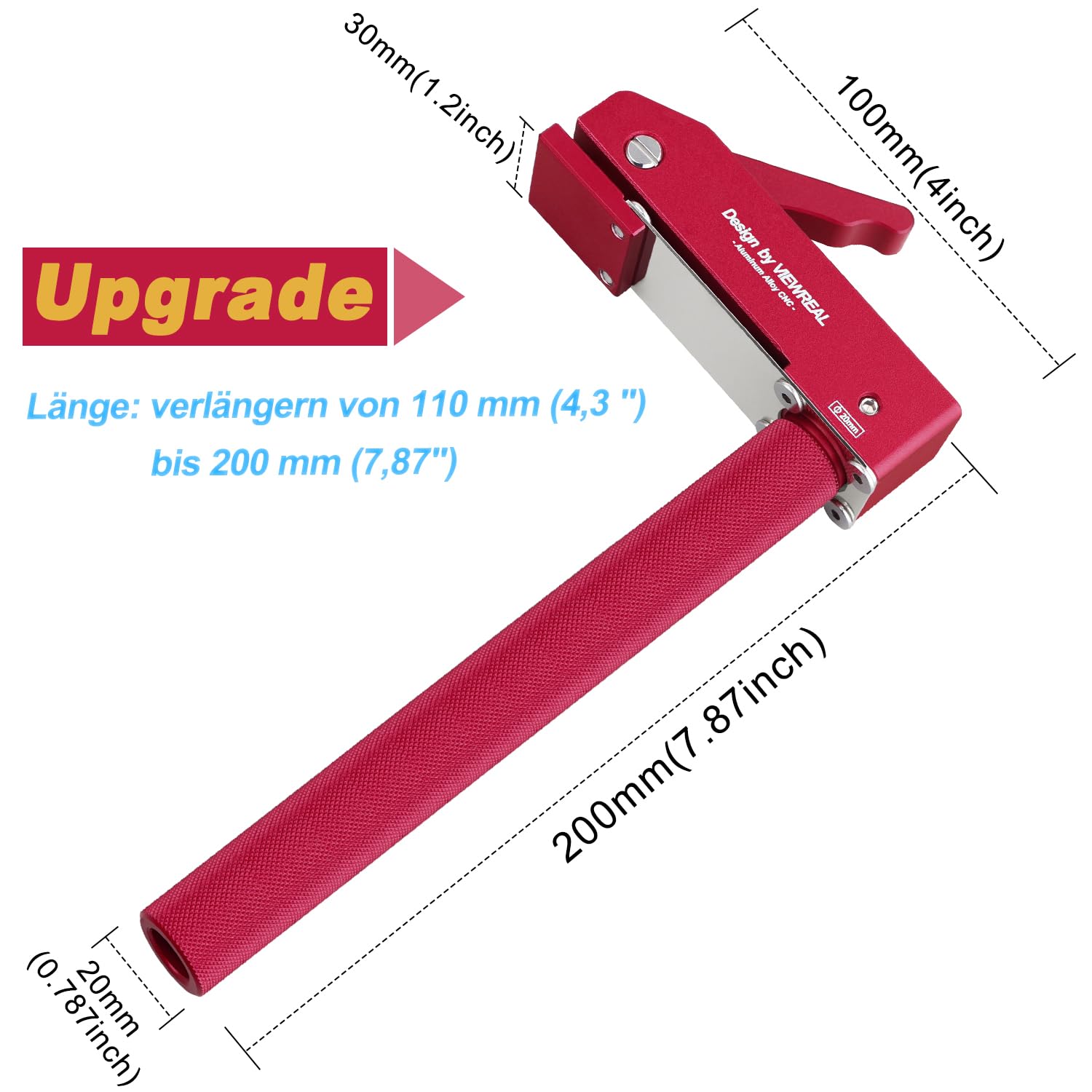 2 pièces de pinces de fixation ajustables pour chiens, support de 20 mm pour trous de chiens, action rapide pour travail du bois, pinces de fixation ajustables à action rapide avec étau à rabot