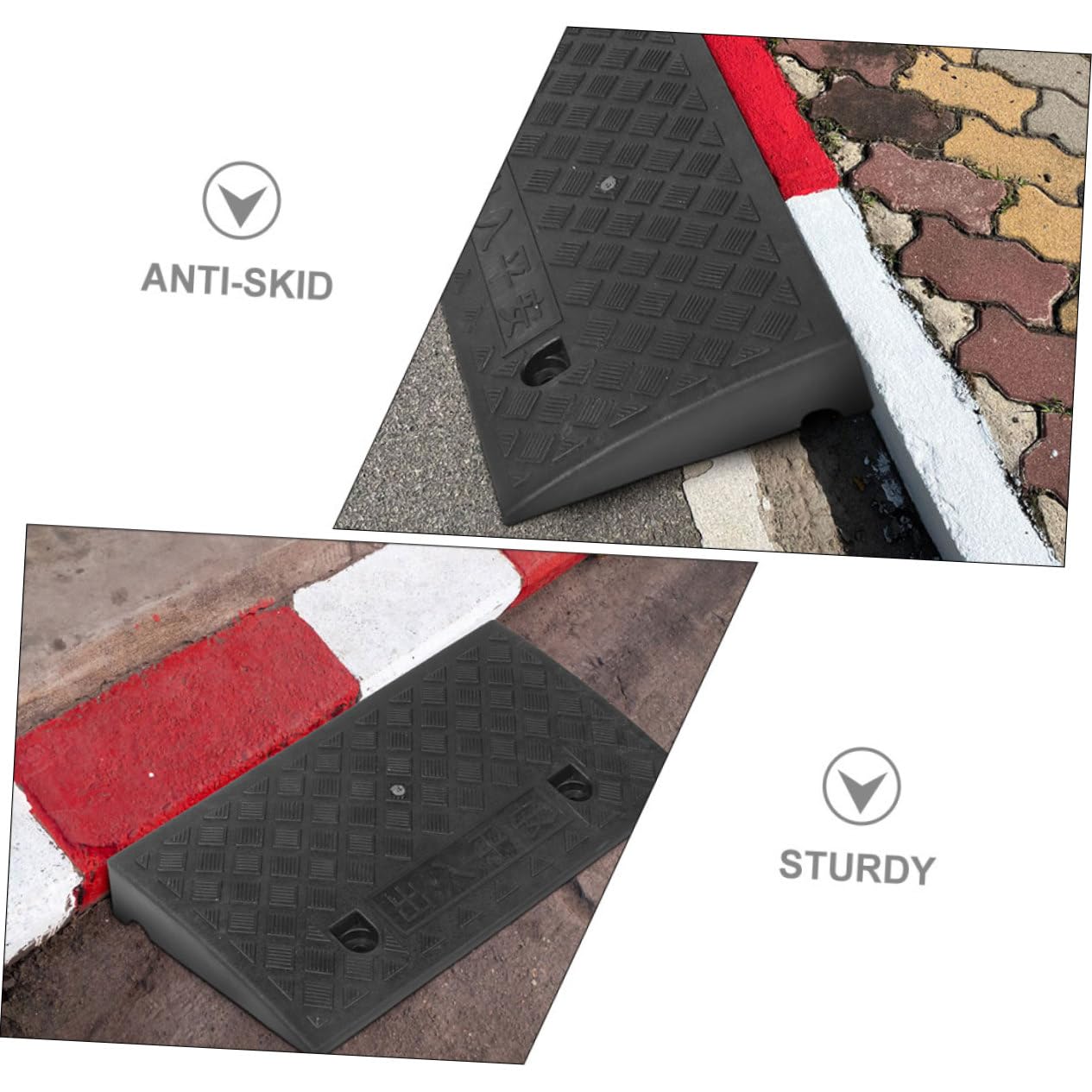 Rampa per Auto Portatile in Gomma Nera Resistente e Antiscivolo per Soglie e Gradini Interni, per Porte e Accessi Sicuri in Casa