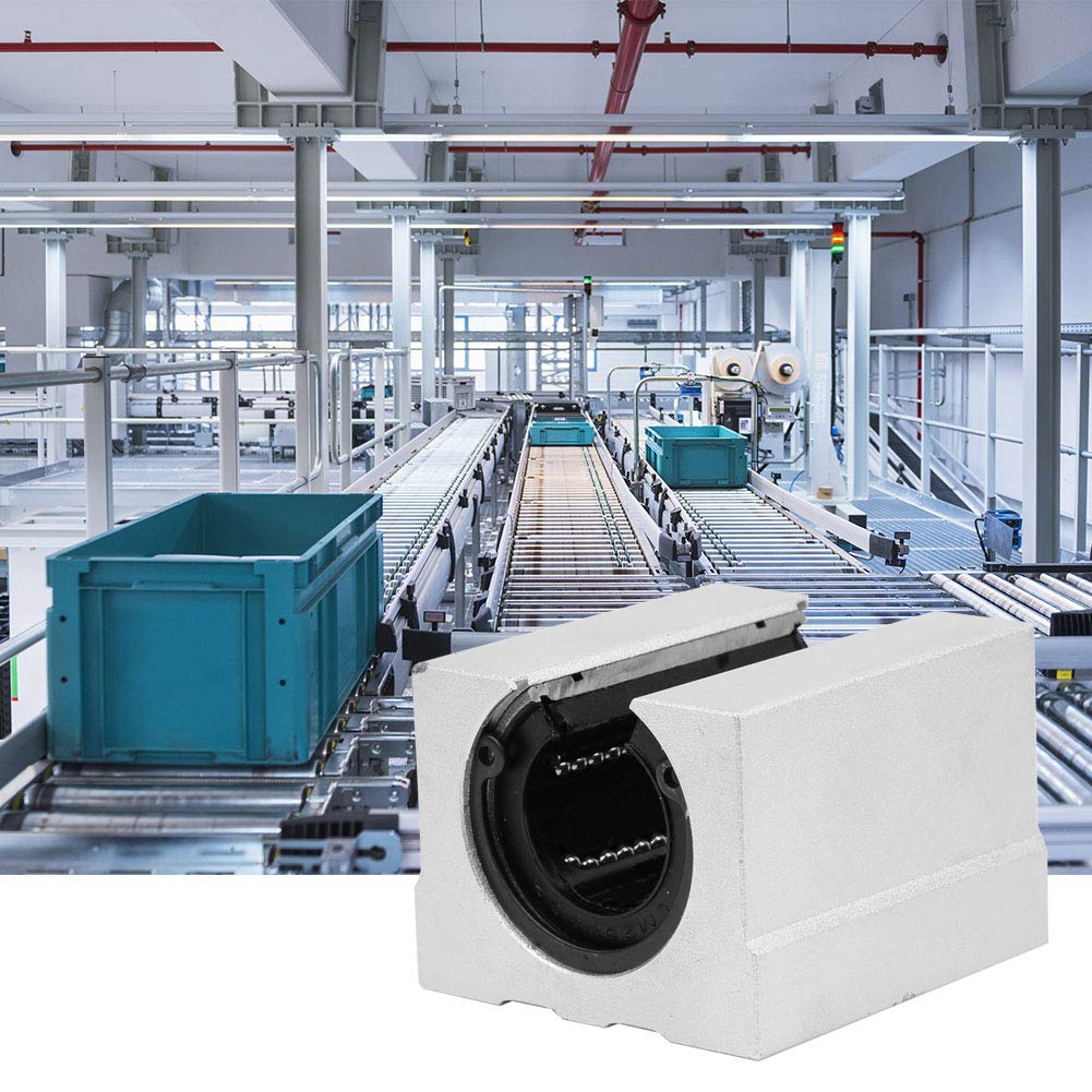 QANYEGN Linear Bearing Slide Block, Linear Motion Open Slide Bearing Block, Linear Motion Shaft Guides Slide Rails for CNC Router Part