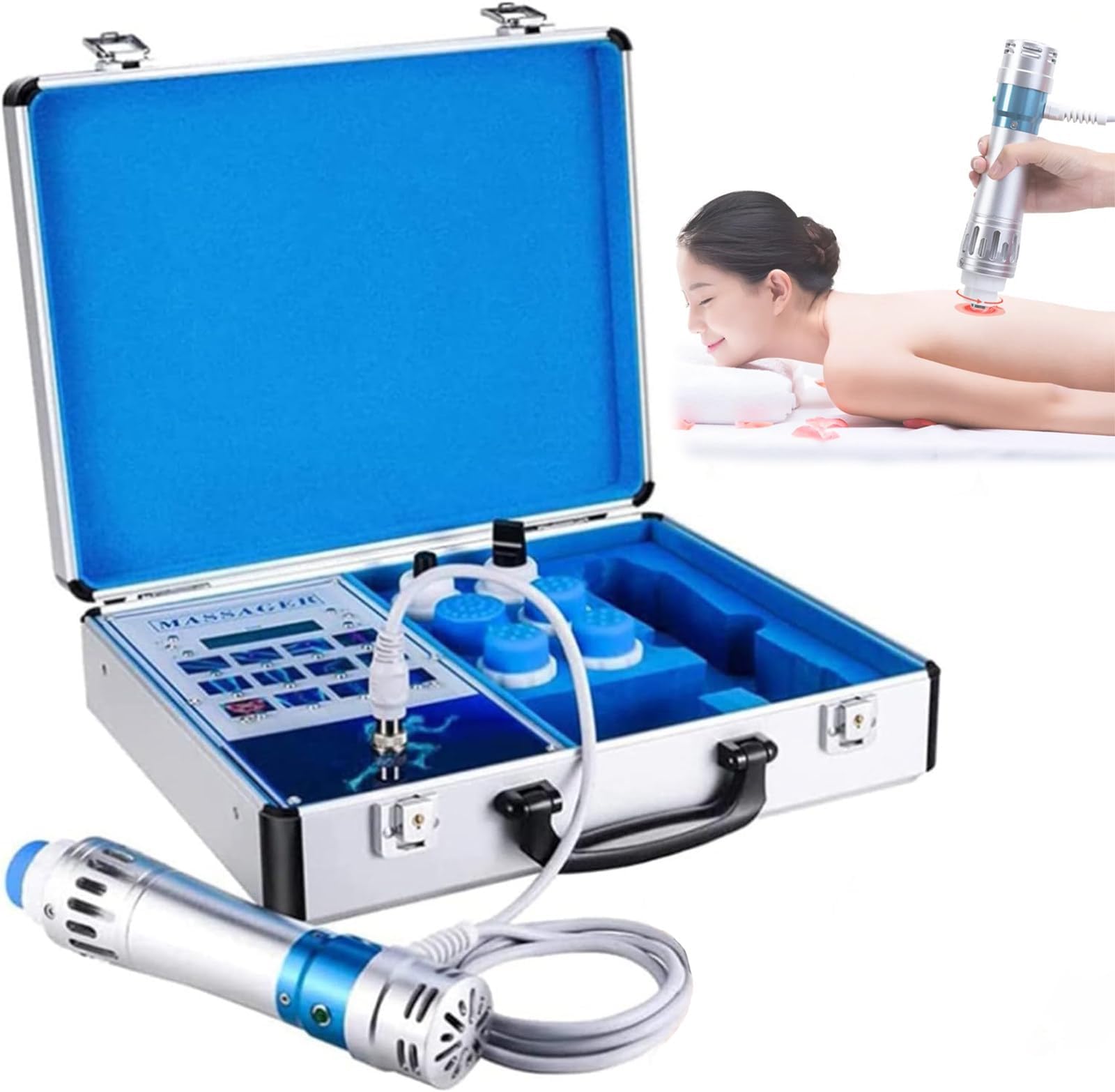 Shockwave Therapy Machine, Effective Electromagnetic Extracorporeal ED Shock Wave Therapy Machine Pain Relief Body Massager Portable Electromagnetic Physiotherapy Instrument
