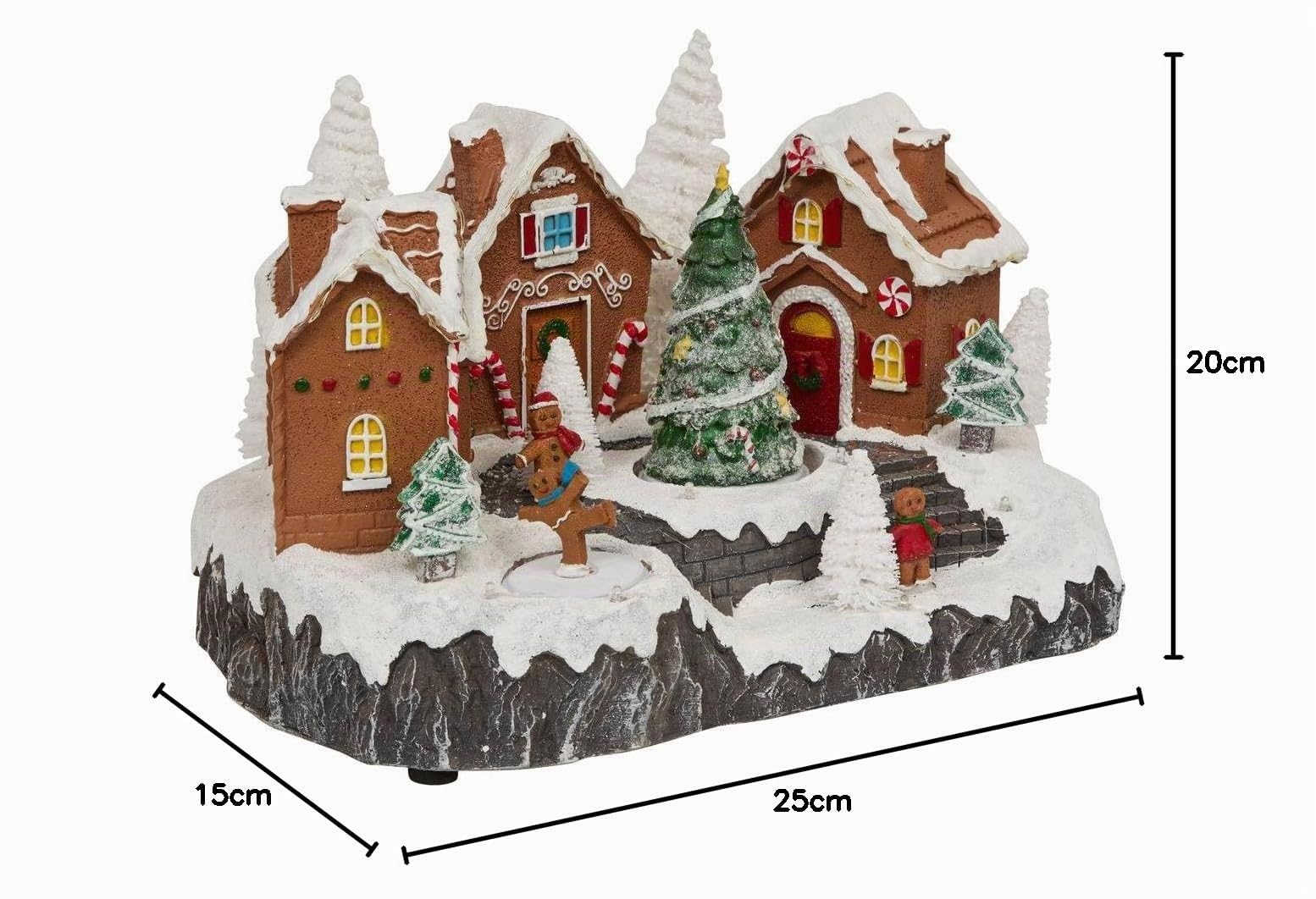 Feeric Lights et Christmas - Village de noël Pain d'épices animé/Musical 25 LED + transfo