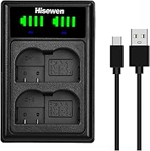 EN-EL15 EN-EL15a/EL15b/EL15c Battery Charger, Hisewen Dual USB Charger for Nikon EN-EL15/EL15a/EL15b/EL15c and Nikon D7100, D750, D7000, D7200, D610, D880, D810, D800 D600 000 D800e D810a D880