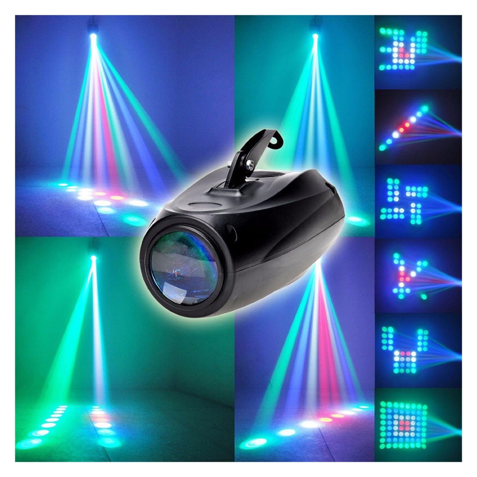 Oświetlenie sceniczne Projektor dyskotekowy 64LED DJ Prom Wydajność Dekoracje choinkowe do domu Kontroler Party Lampa stroboskopowa Na imprezy i do klubów