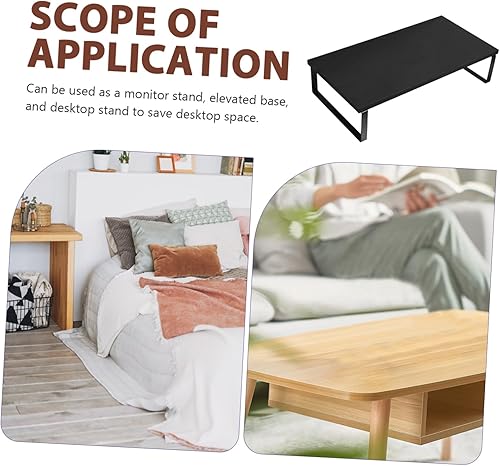 Miniatura 6 de DECHOUS Ergonomic Computer Monitor Stand Riser Black Table Display Bracket for Desk Laptop Screen Elevation Eye-level Workstation