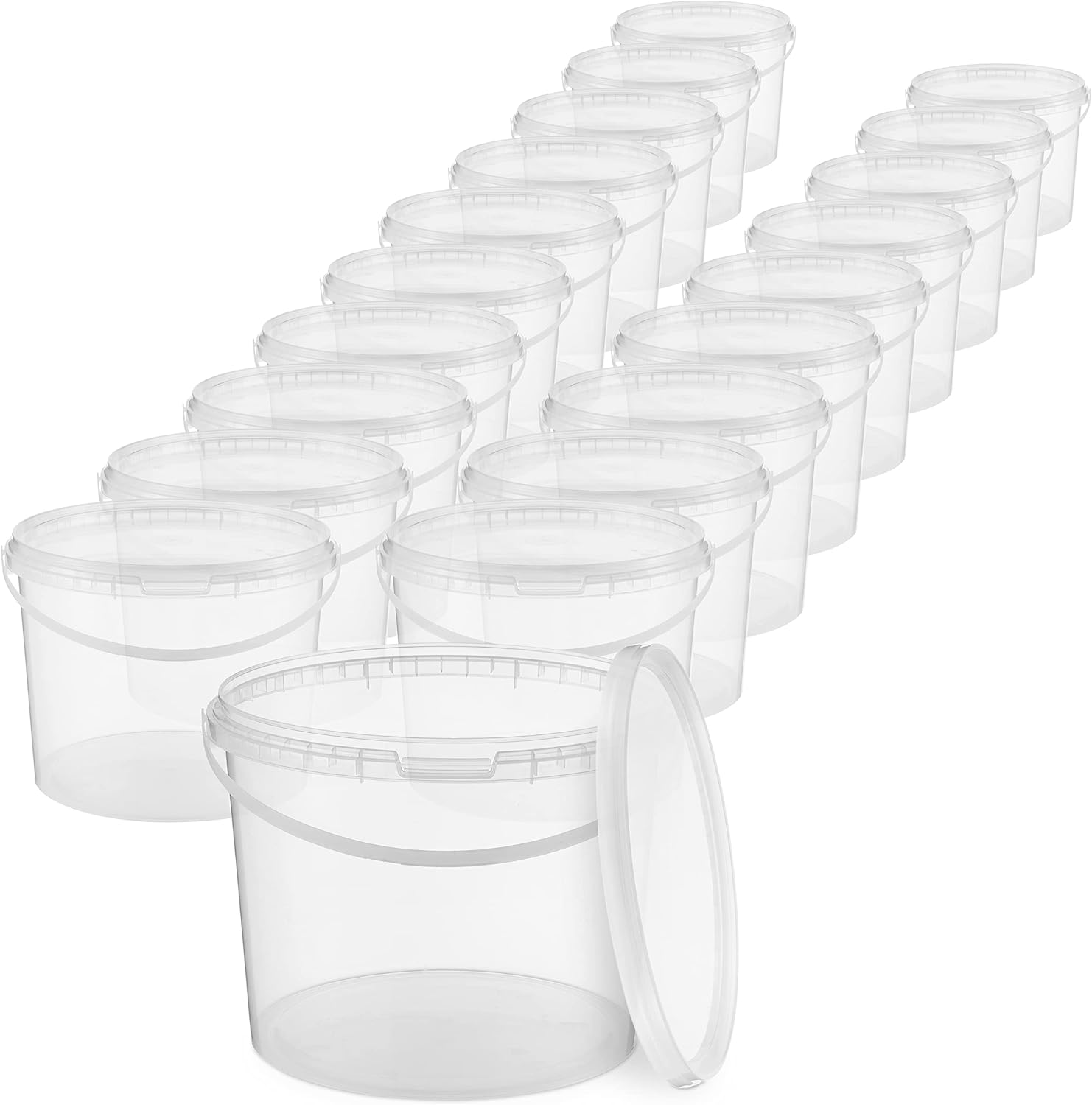 Seau Alimentaire Transparent POSH 10L - Hermétique, Anti-fuite