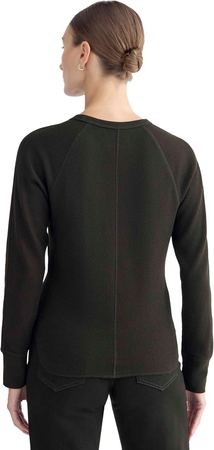 Everlane Womens Everlane Slim-fit Crew in Cozy Waffle - Image 3