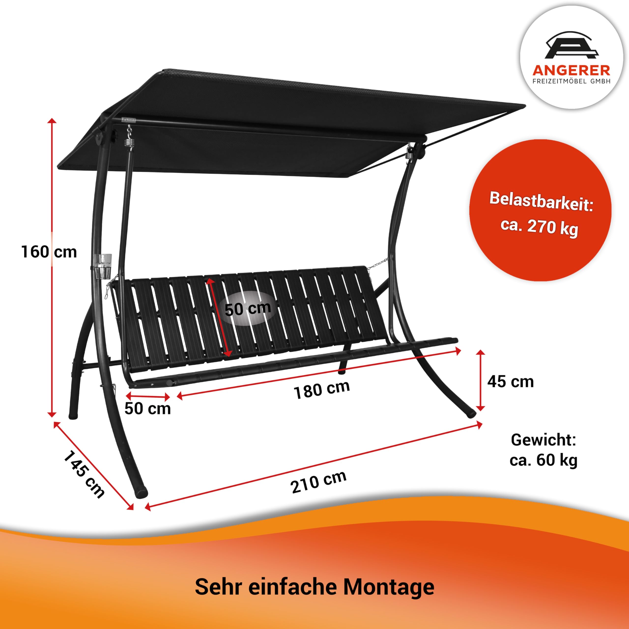 ANGERER Hollywoodschaukel Motion Smart Olive