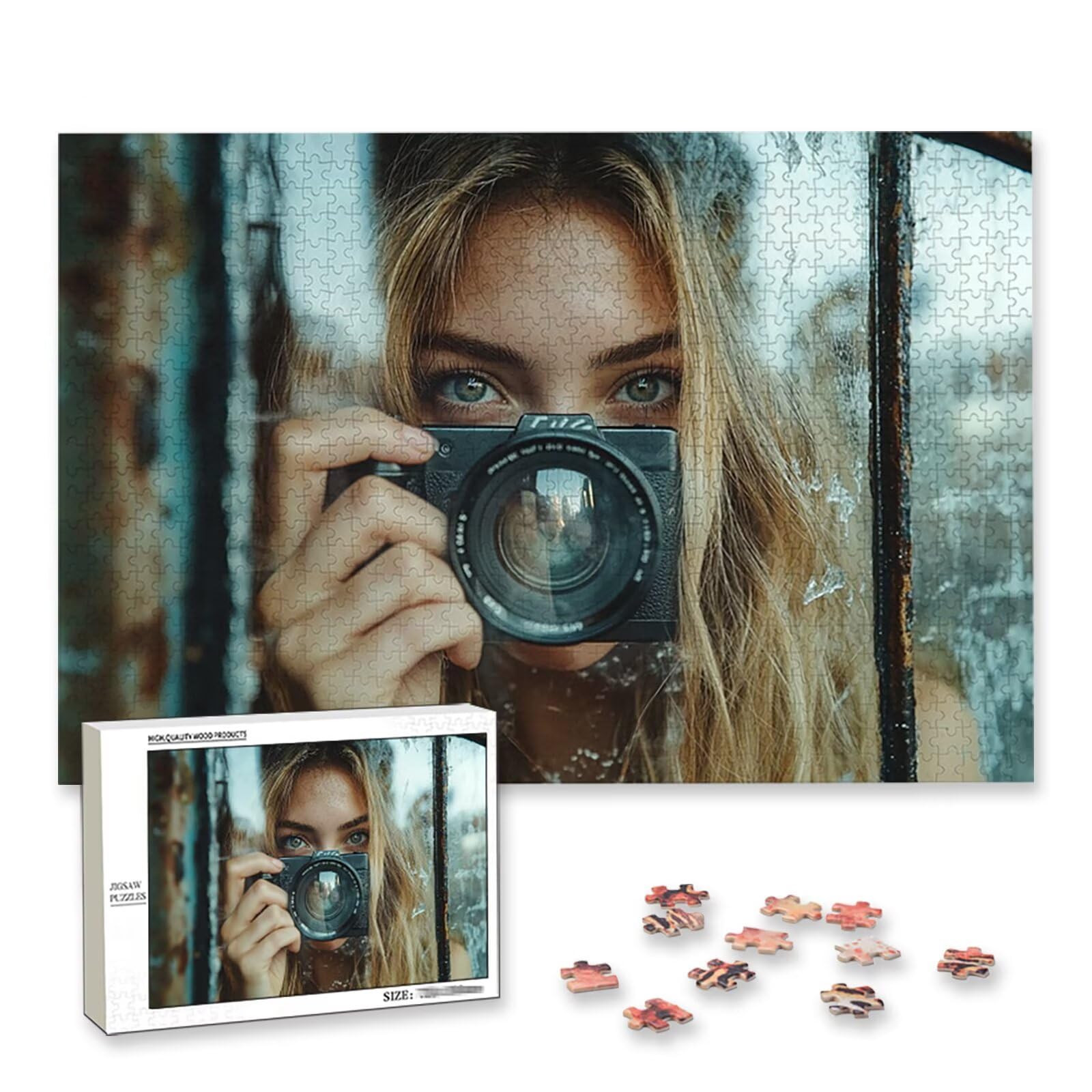 Puzzle Personalizzato con Foto, Puzzle di Legno Personalizzati da 1500 Pezzi, Foto Personalizzata Idea Regalo di Alta Qualità, Stampa in HD, Regalo per Festa della Mamma, Anniversario e Natale G-4