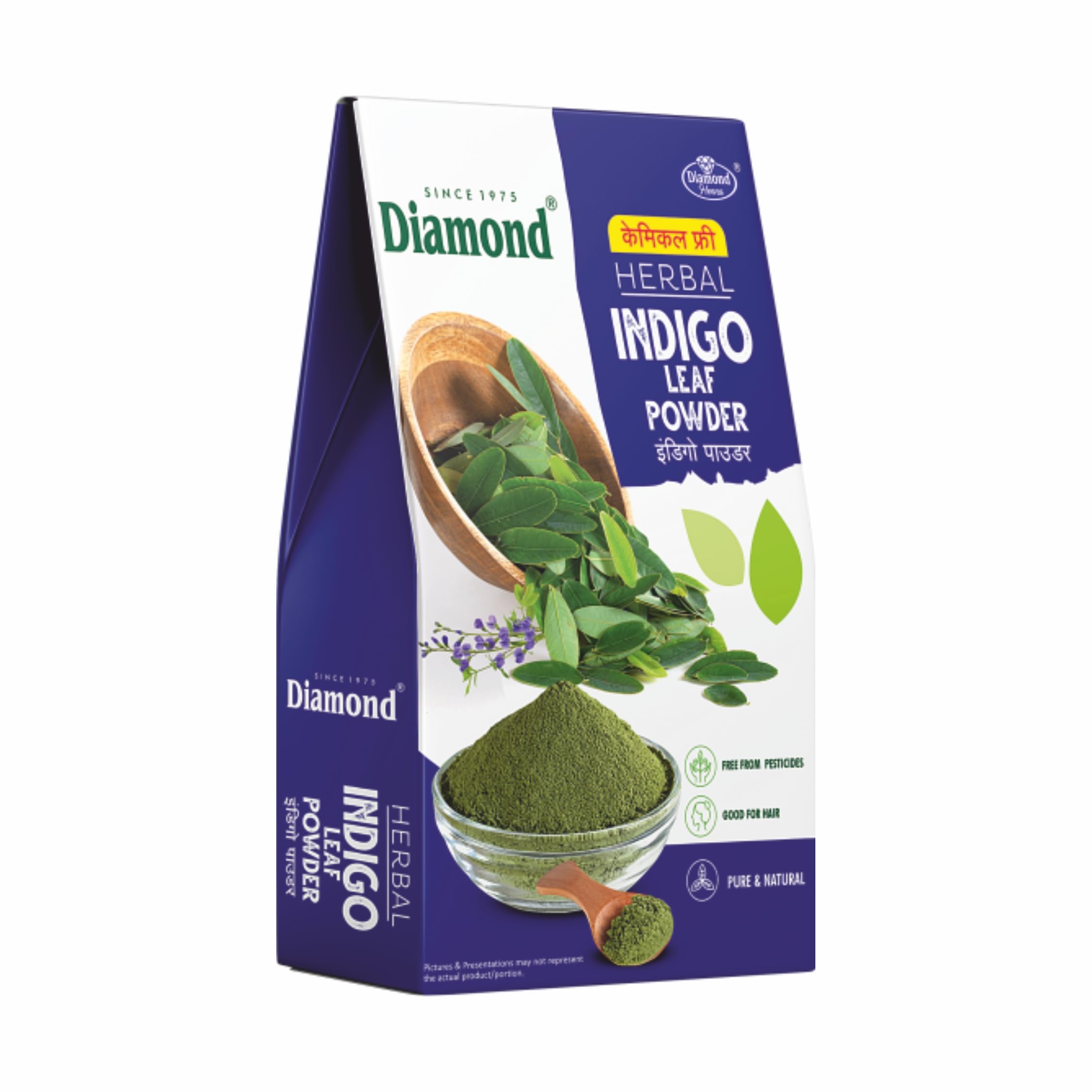 Diamond Herbal Indigo Leaf Powder Chemical Free Nourishes Hair & Scalp, 125g-image-10