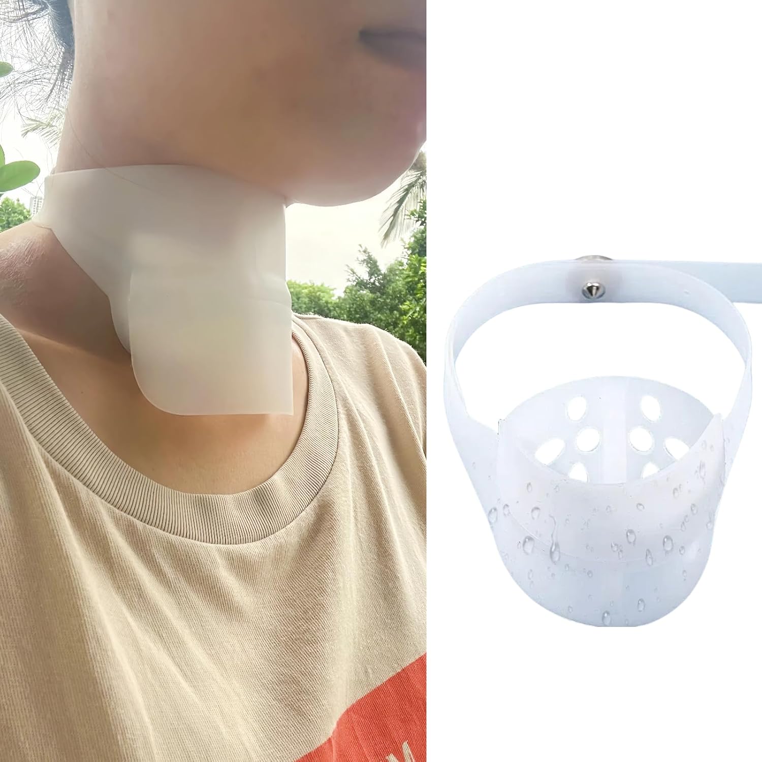 Stoma Guard Tracheostomy Shower Cover – Waterproof Silicone Neck Protection for Post-Tracheotomy Patients, Adjustable Fit, Breathable, Safe & Comfortable, Practical Gift for Recovery