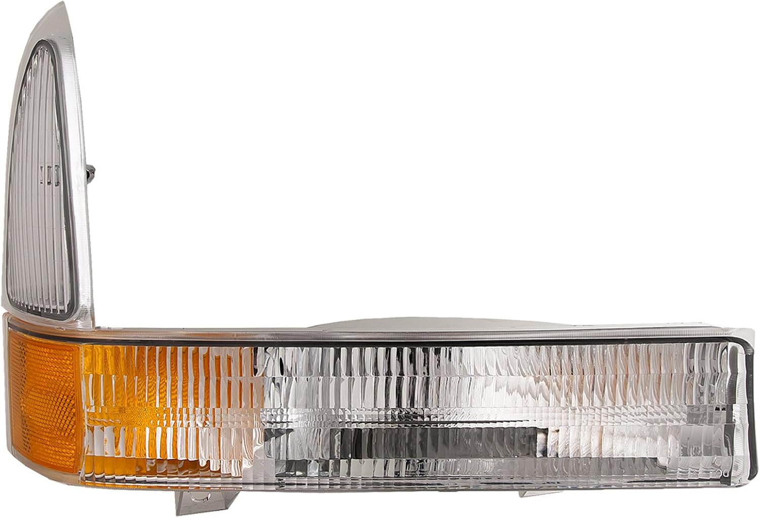 HEADLIGHTSDEPOT Chrome Housing Park Light Compatible with Ford Excursion F-250 Super Duty F-350 F-450 F-550 Includes Right Passenger Side Park Signal Light