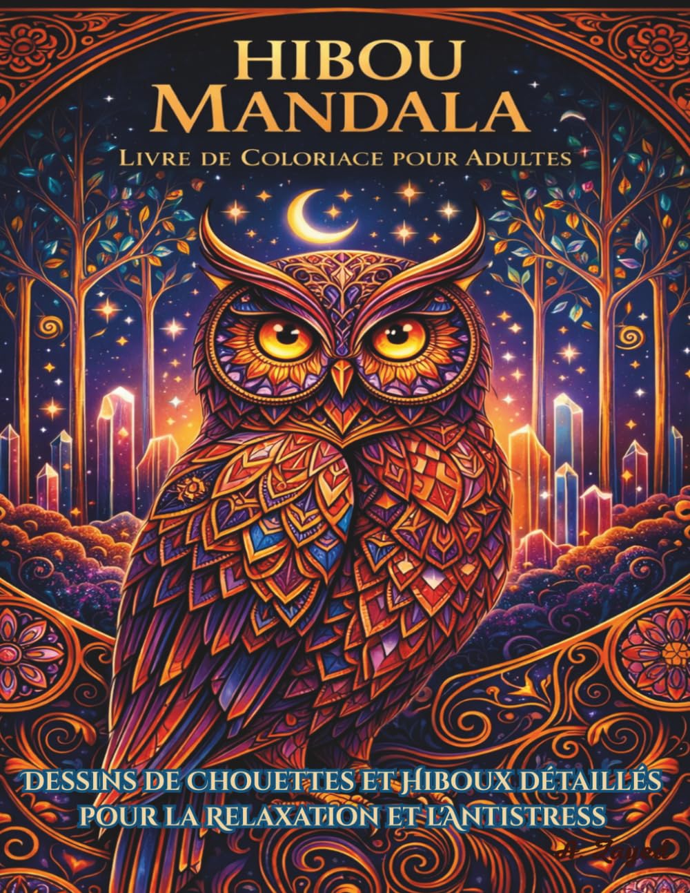 Hibou Mandala: Livre de Coloriage pour Adultes: Dessins de Chouettes et Hiboux détaillés pour la Relaxation et l'Antistress. Un voyage créatif au cœur de la sagesse et du calme.