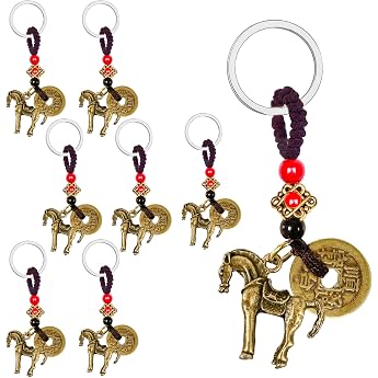 YumSur Chinese Zodiac Year of the Horse Feng Shui Keychain2026 Year of the Chinese Zodiac Sign Year of the Horse Keychain Accessories
