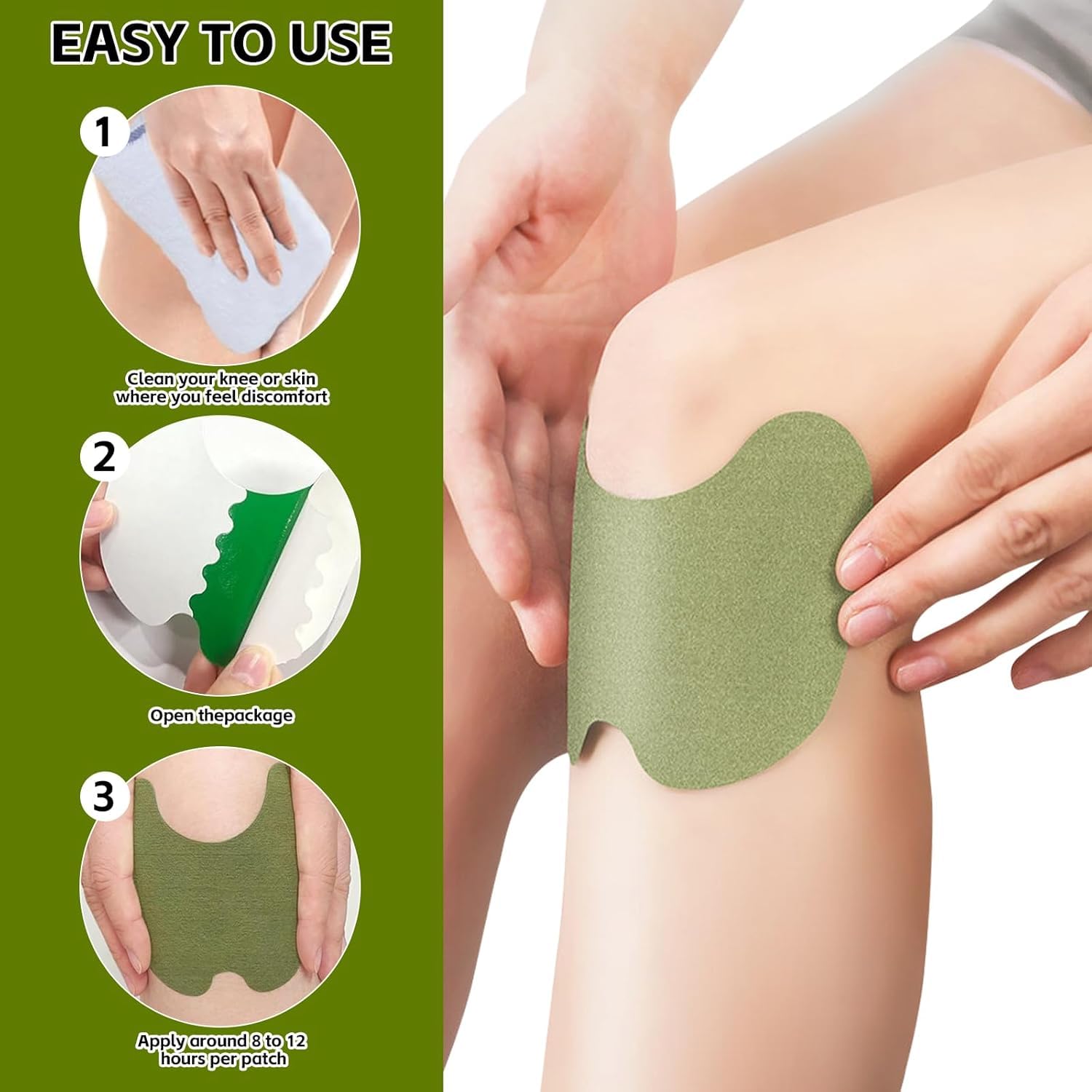 30 Parche para aliviar el dolor, Parche Para Aliviar el Dolor, Parche de Ajenjo, Parches Para Aliviar el Dolor de Ajenjo para Inflamación de Rodilla, Espalda, Hombros y Cuello