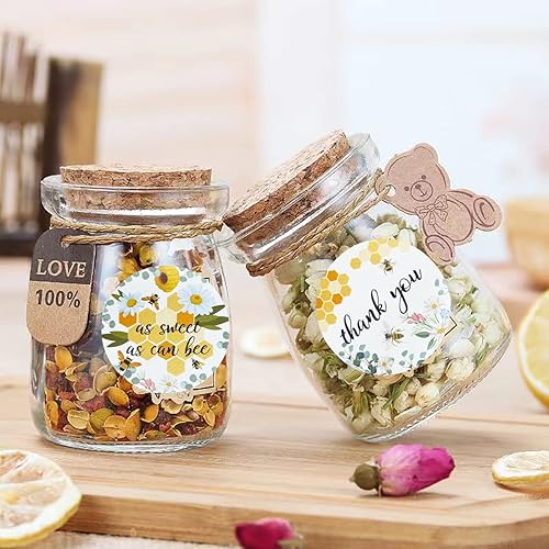 Miniatura 2 de Calcomanías de agradecimiento de abeja, 500 calcomanías de abejorro, calcomanías de fiesta de cumpleaños, regalos de baby shower para frascos de
