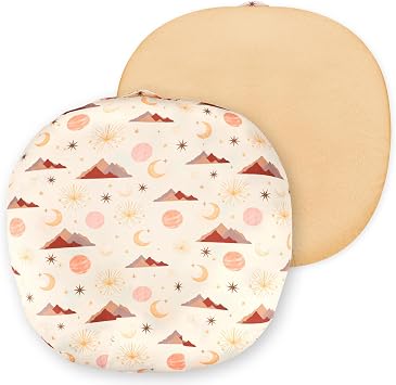 Newborn Lounger Cover, Baby Lounger Cover for Girls Boys, Soft Removable Slipcover Fits Newborn Lounger, Moon Cover Only